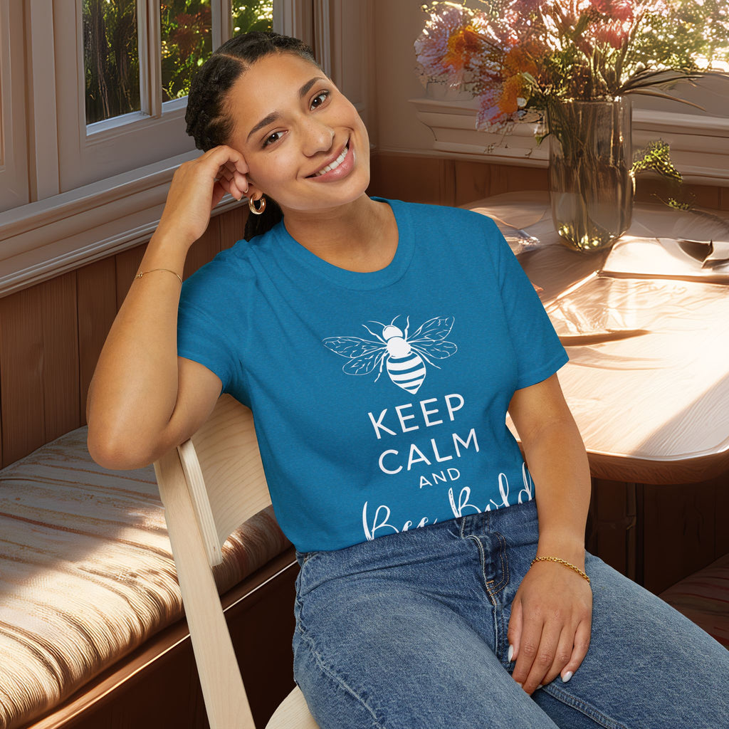 Keep Calm and Bee Bold T-Shirt for Bee and Nature Lovers