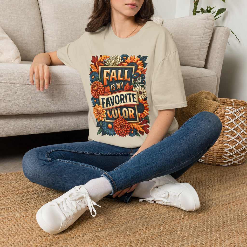 Fall Is My Favorite Color T-Shirt – Vintage Autumn Flowers & Foliage Tee