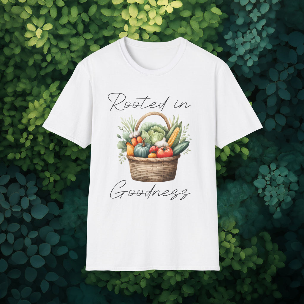 Rooted in Goodness T-Shirt for Gardeners, Nature Lovers, Yoga Enthusiasts