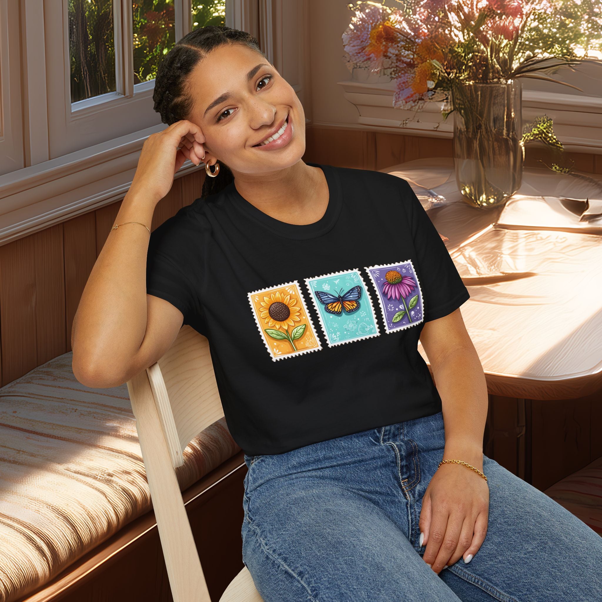 Trio of Floral Postage Stamps T-Shirt