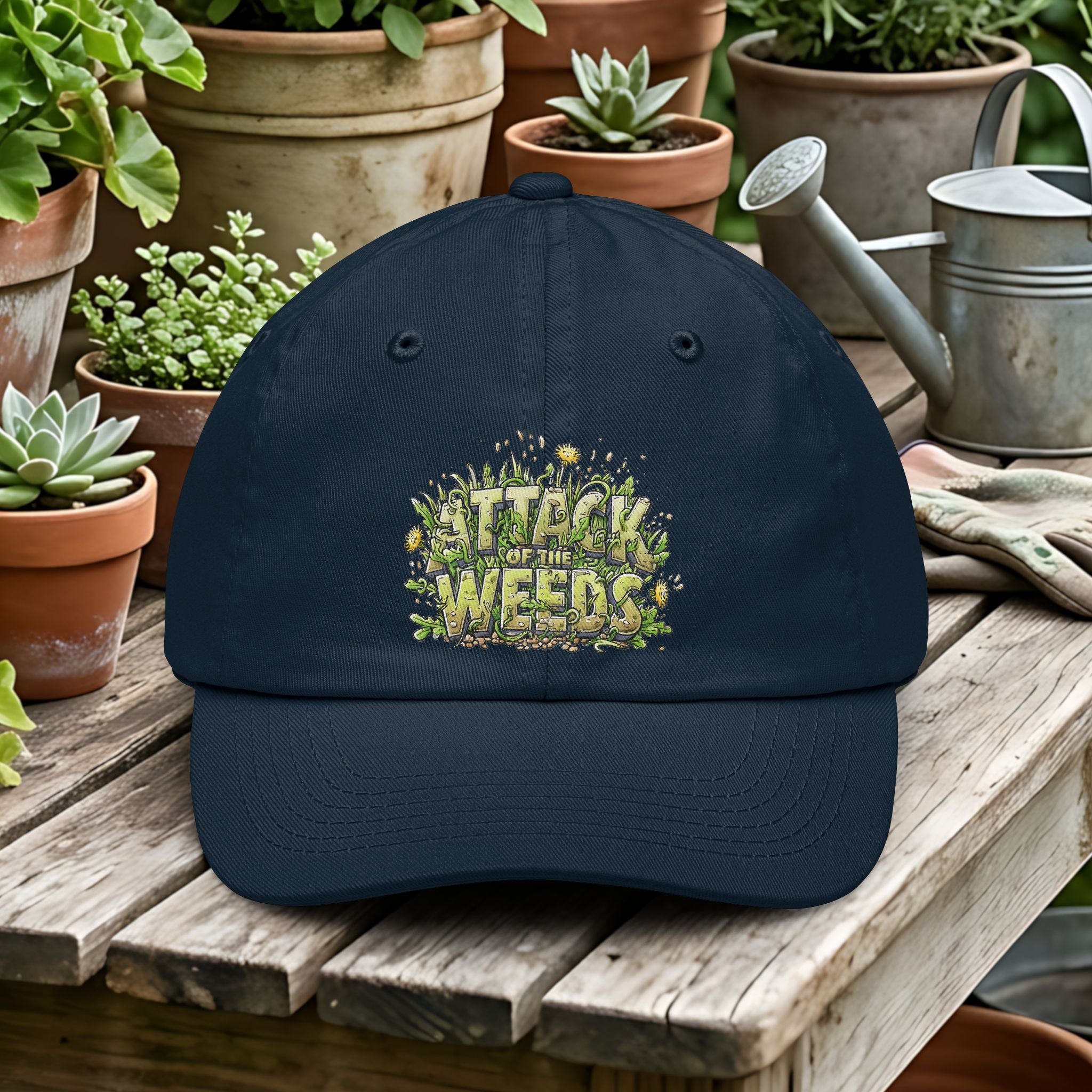 Attack of the Weeds Dad Hat – Funny Gardening Humor Cap