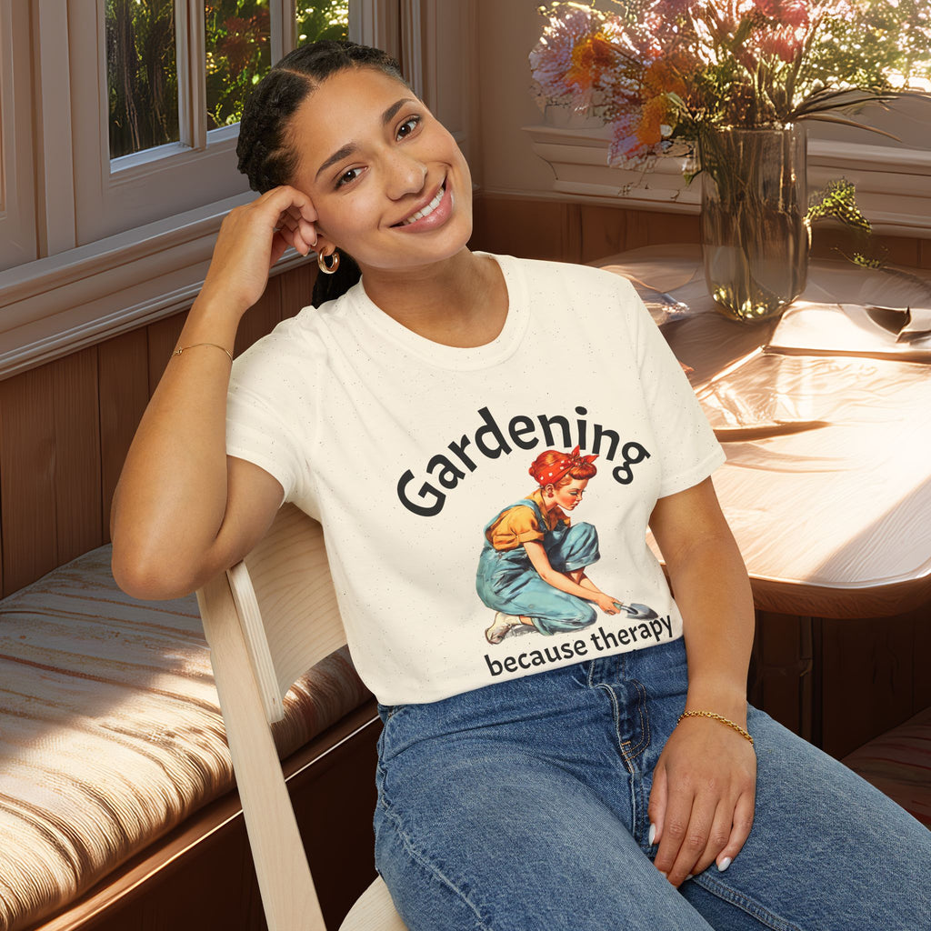 Retro Gardening T-Shirt – Because Therapy Is Expensive