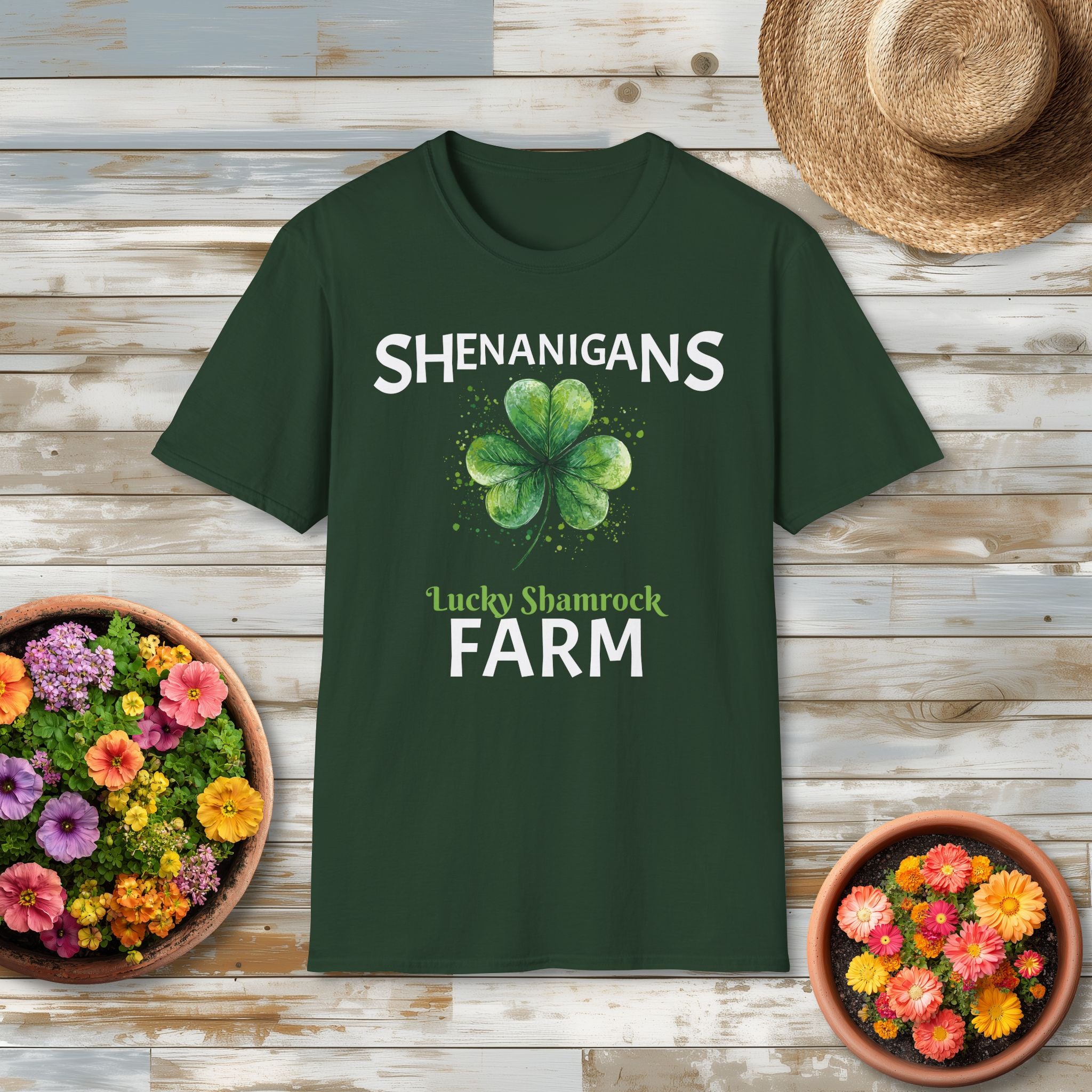 Shenanigans Lucky Shamrock Farm T-Shirt