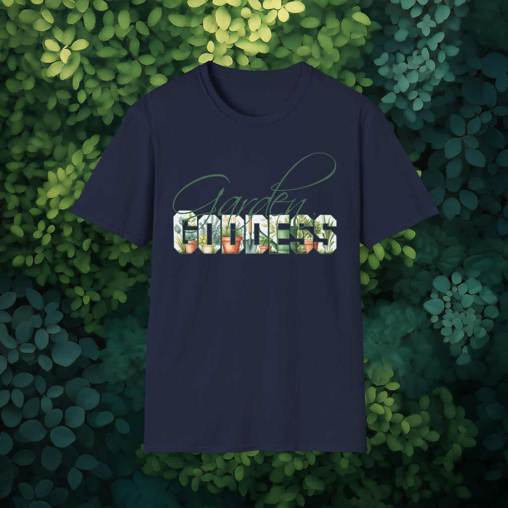 Artistic Garden Goddess T-Shirt for Plant Lovers and Gardeners