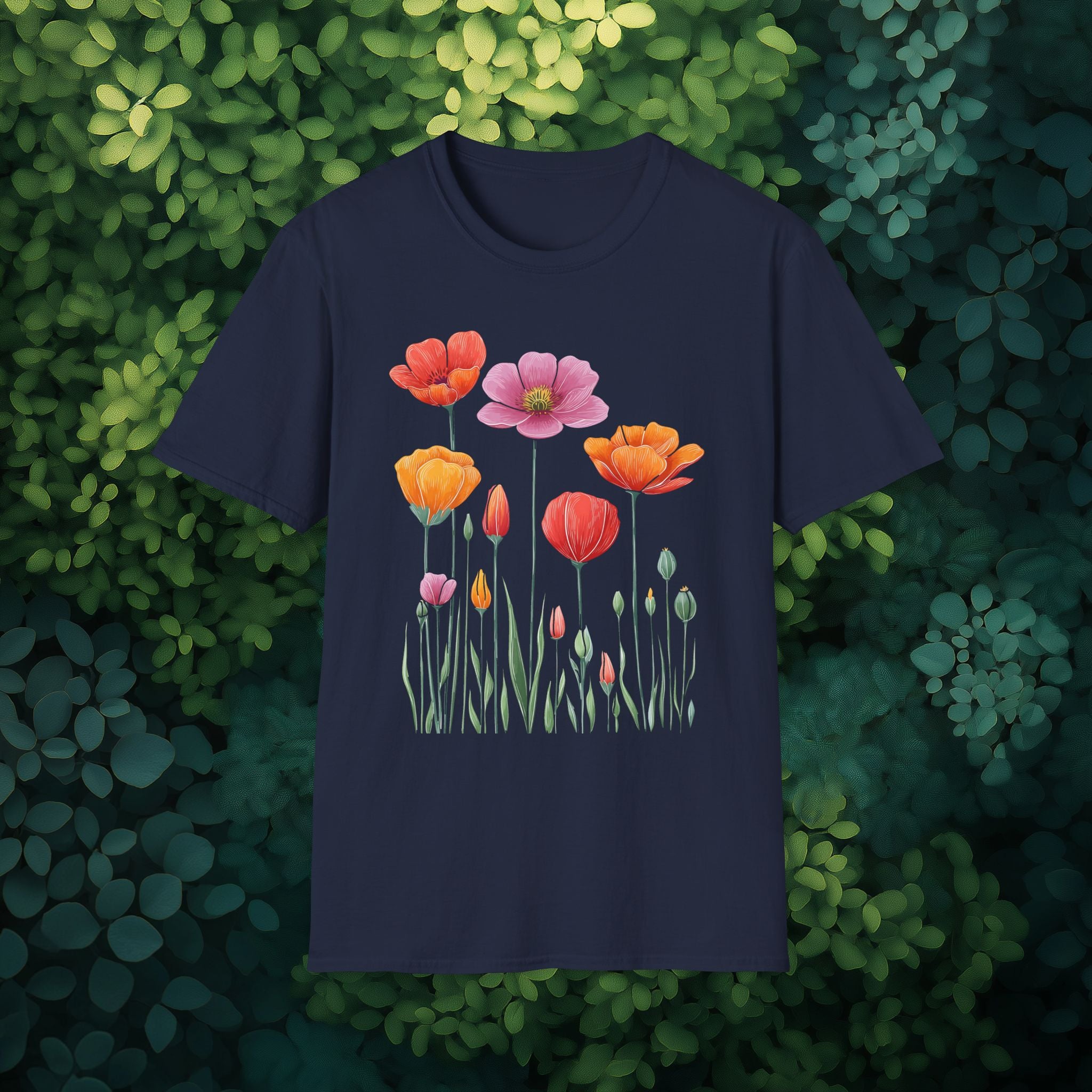 Blooming Poppies T-Shirt for Gardeners