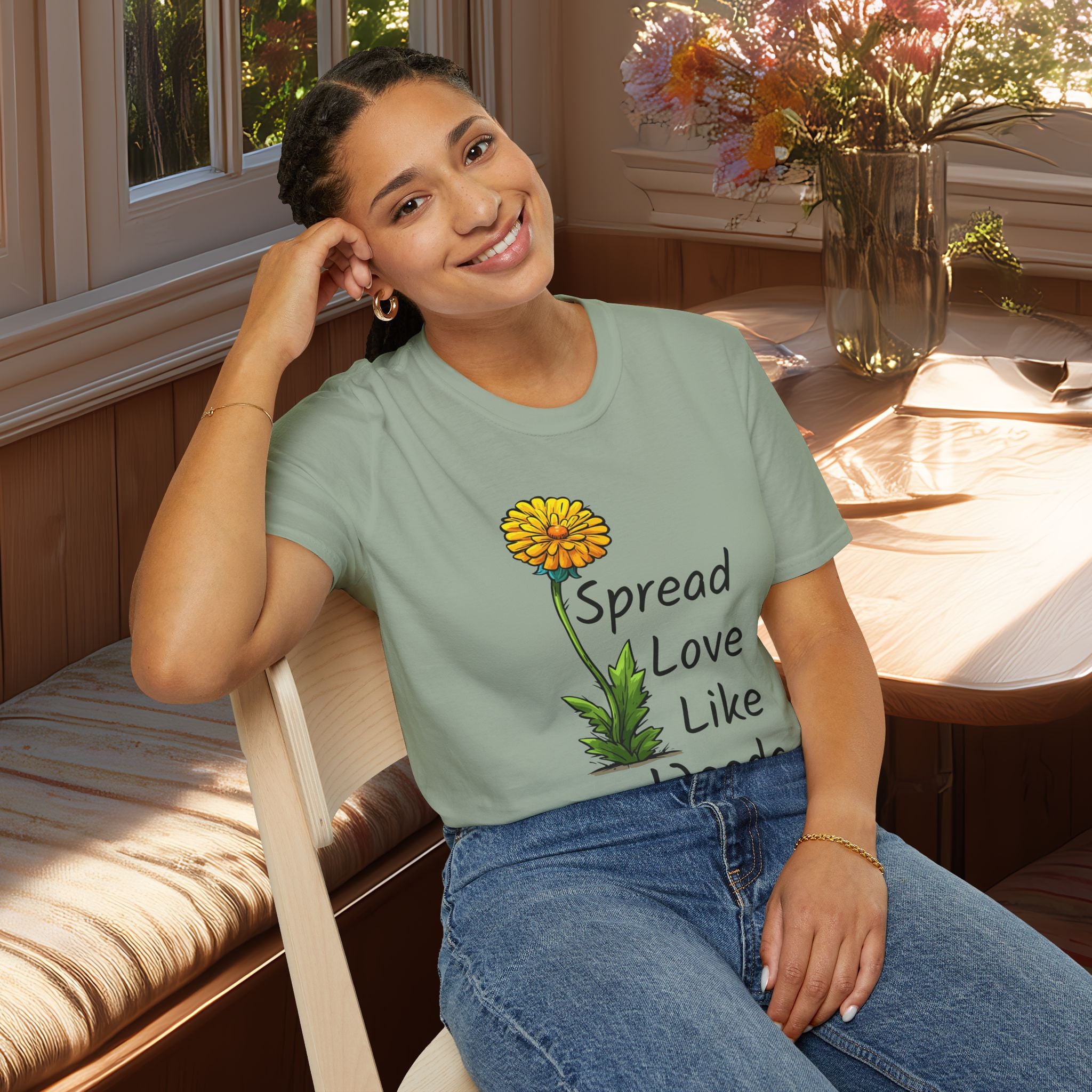 Spread Love Like Weeds T-Shirt – Cute Dandelion Design