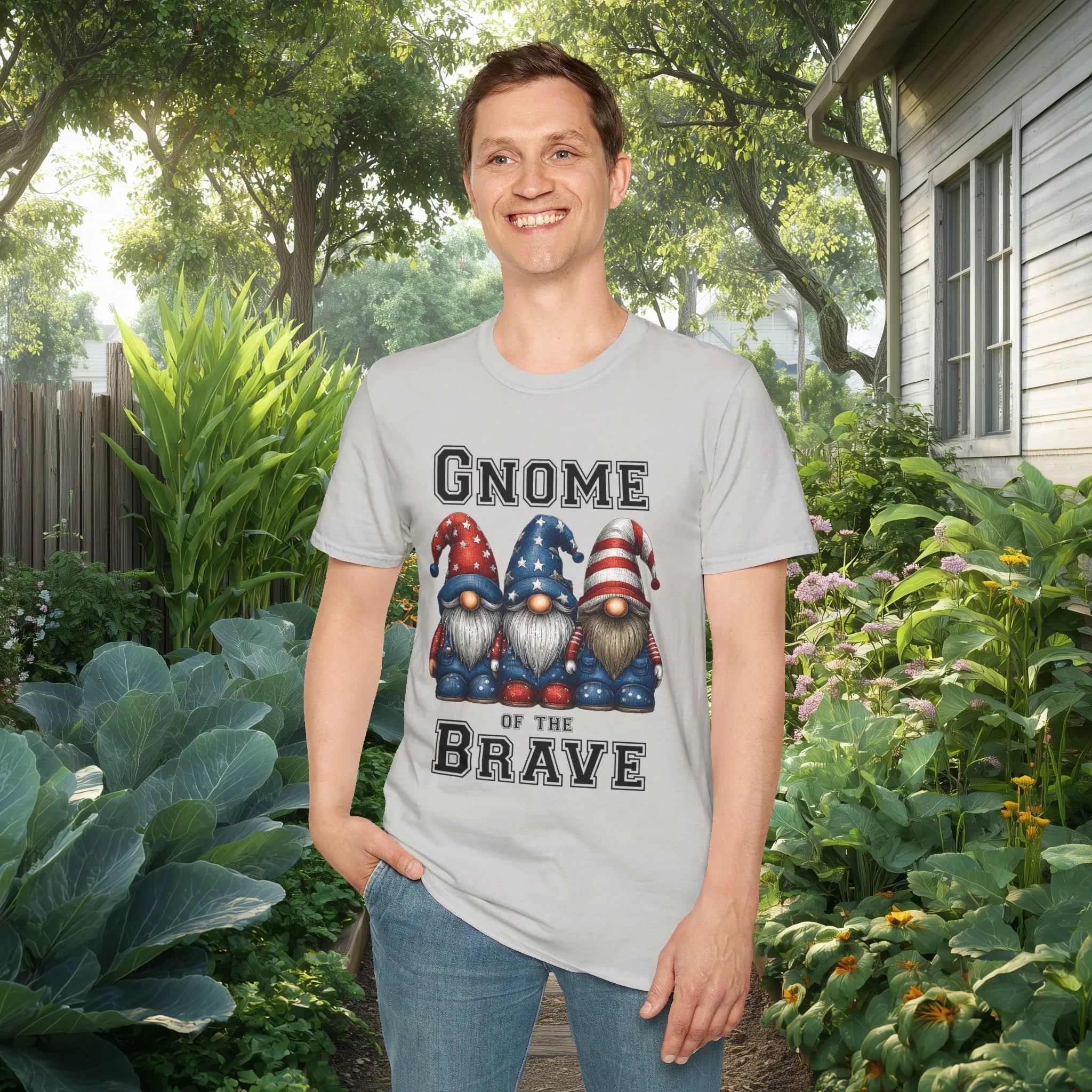 Gnome of the Brave Patriotic T-Shirt