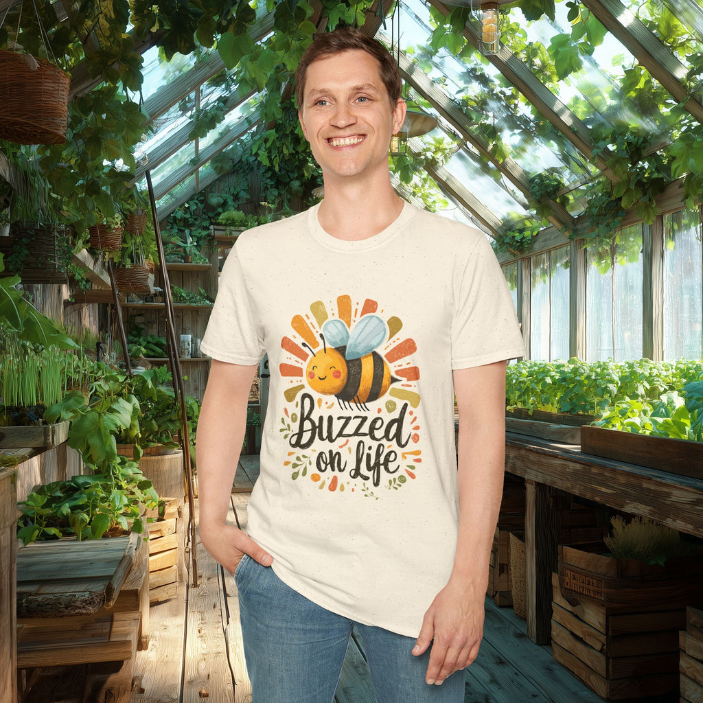 Buzzed on Life Sweet Bee T-shirt for Nature Lovers