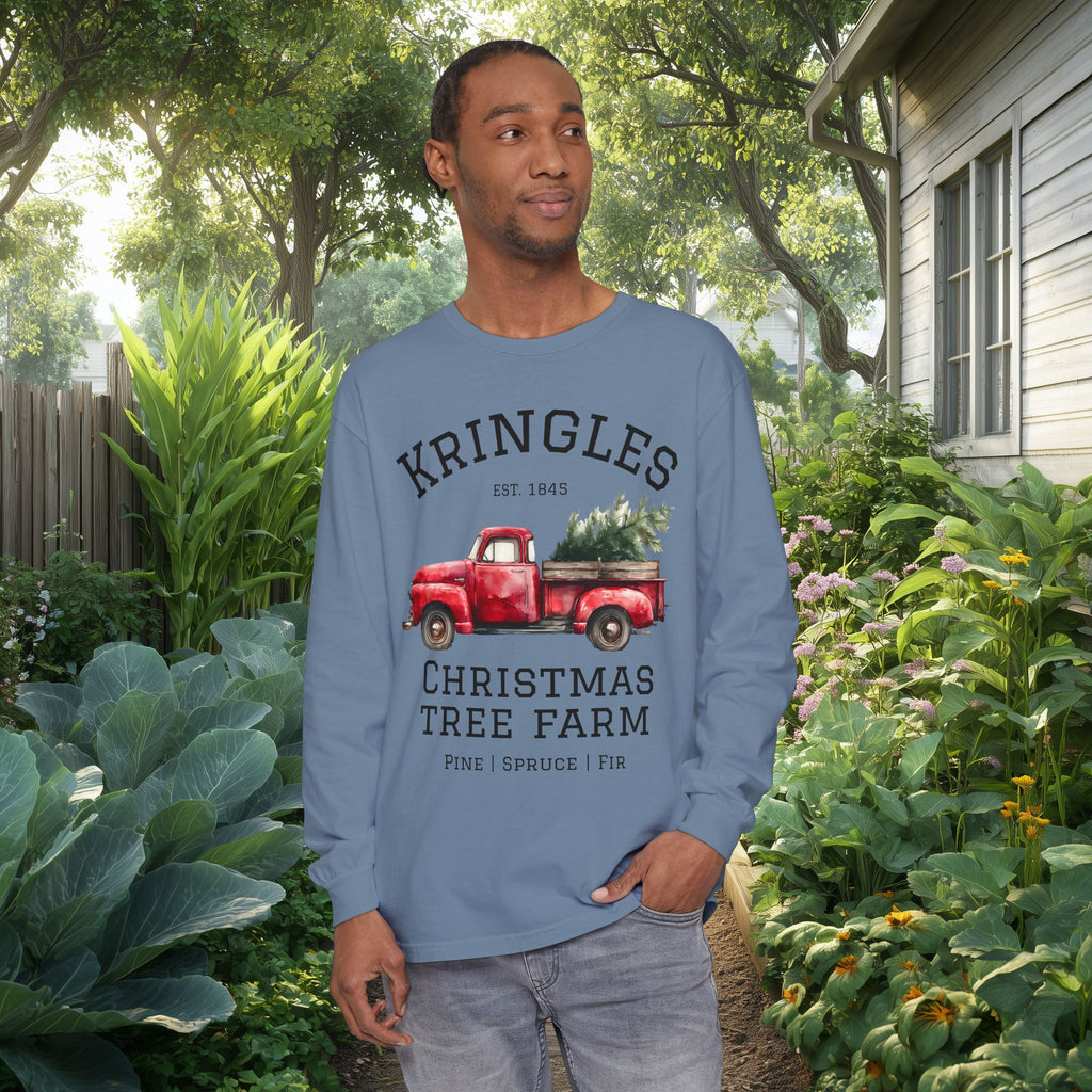 North Pole Christmas Tree Farm Long Sleeve Tee