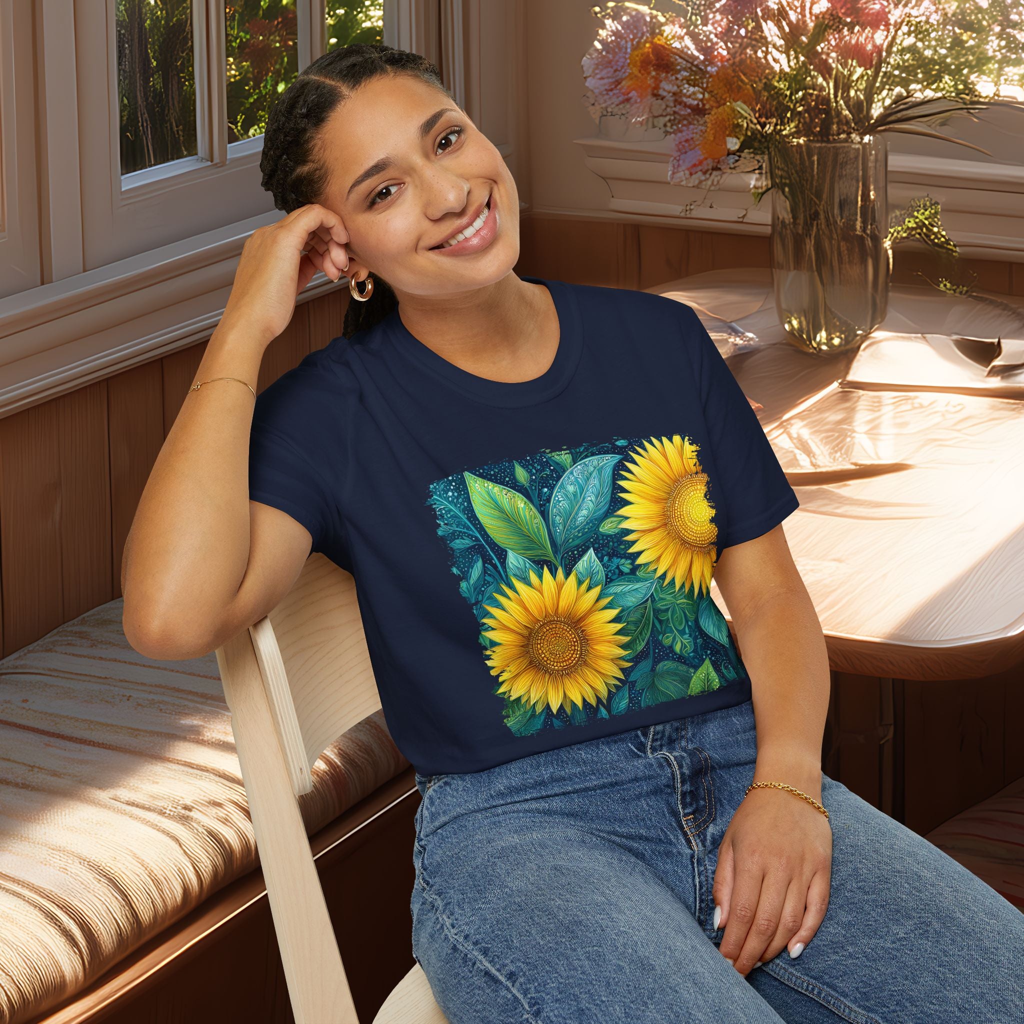 Whimsical Sunflower Garden T-Shirt
