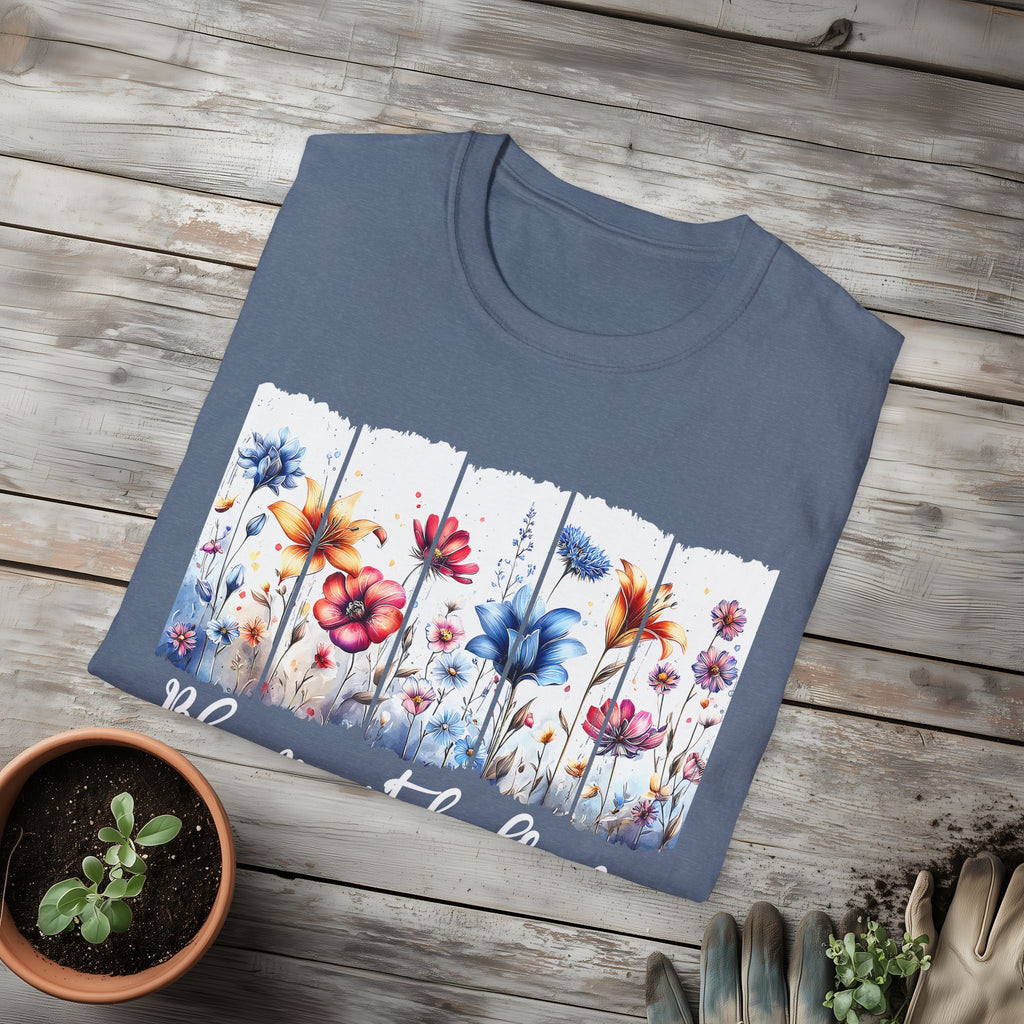 Bloom with Grace  Floral T-shirt for Nature and Flower Lovers
