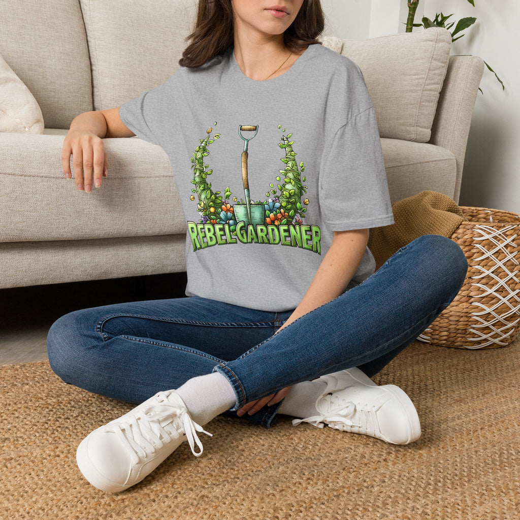 Floral Rebel Gardener Emblem T-Shirt