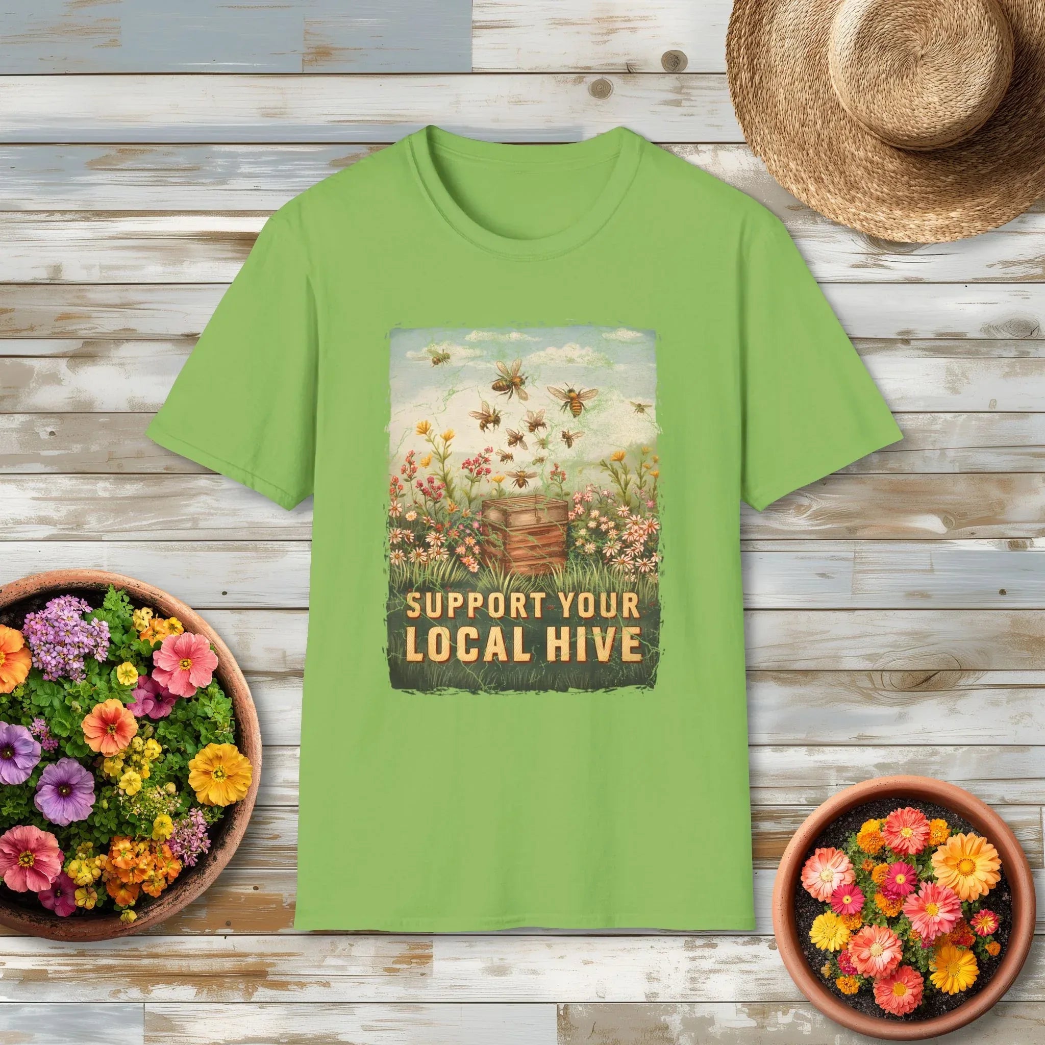 Vintage Support Your Local Hive Bee T-Shirt
