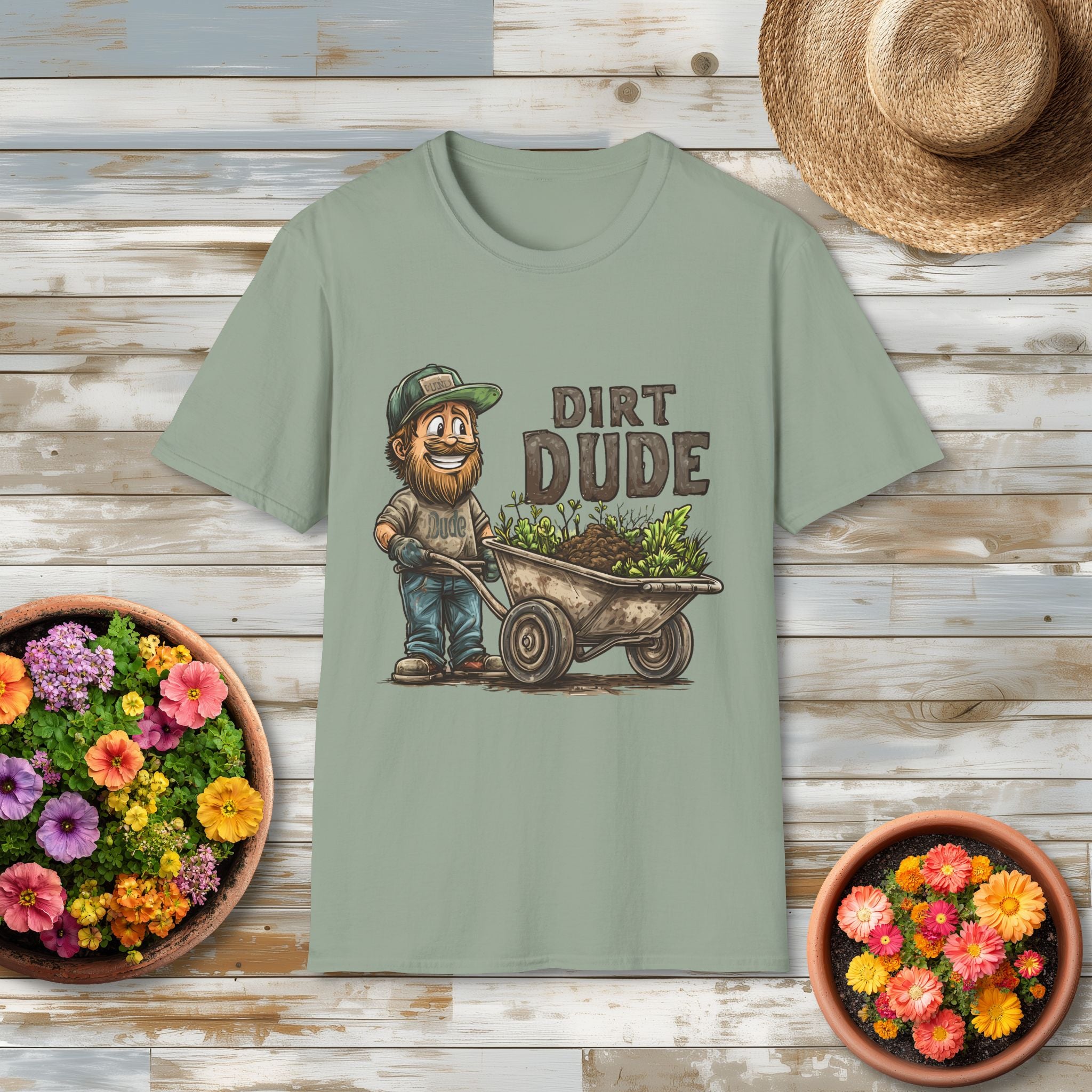 Dirt Dude with Wheelbarrow T-Shirt