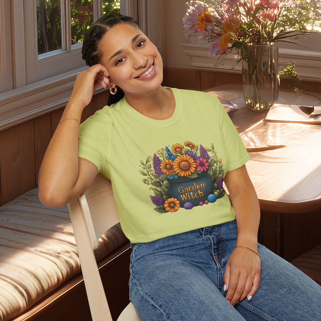 Garden Witch Wildflower Cauldron T-Shirt
