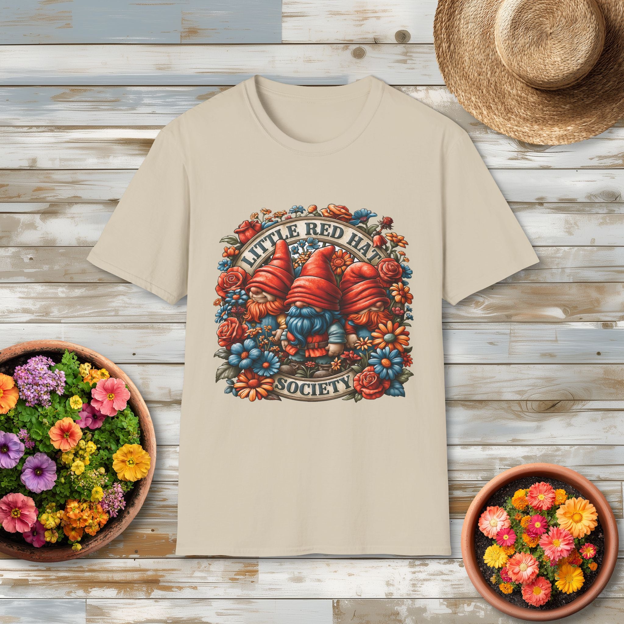 Garden Gnome Little Red Hat Society T-Shirt