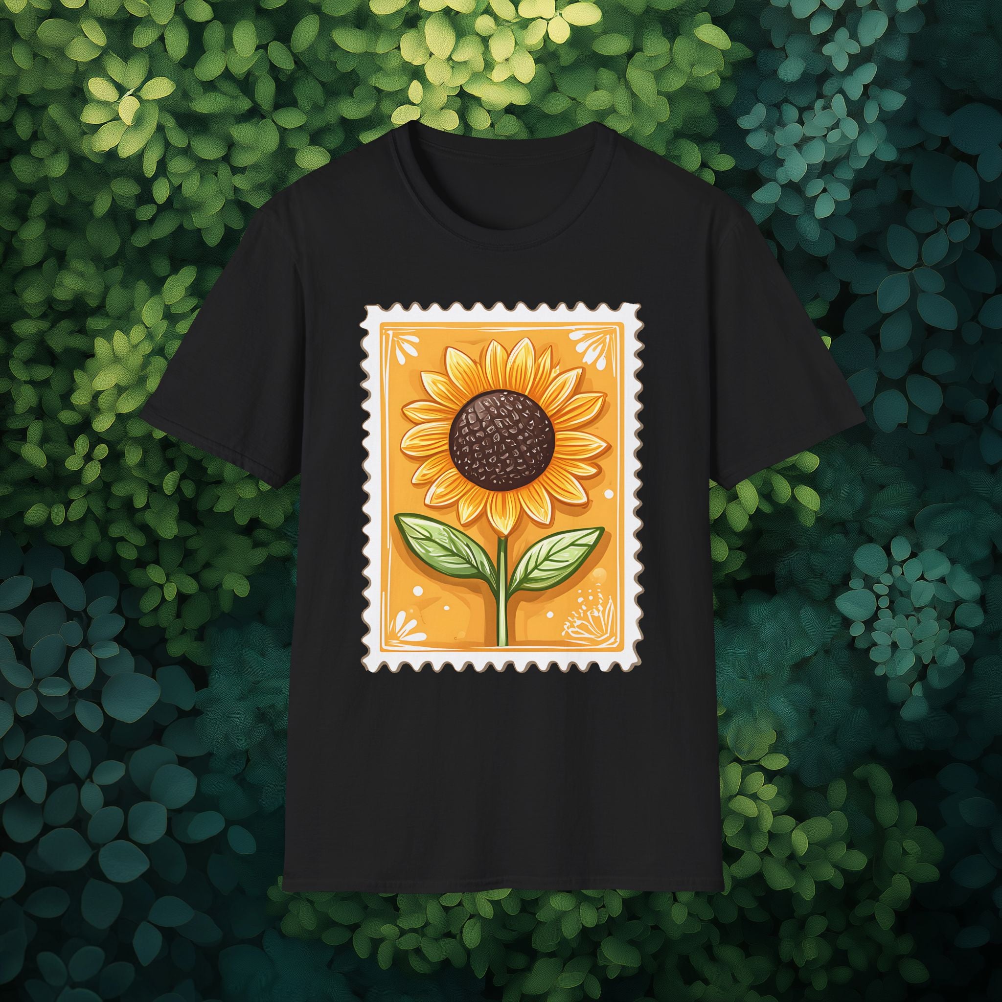 Sunflower Postage Stamp T-Shirt