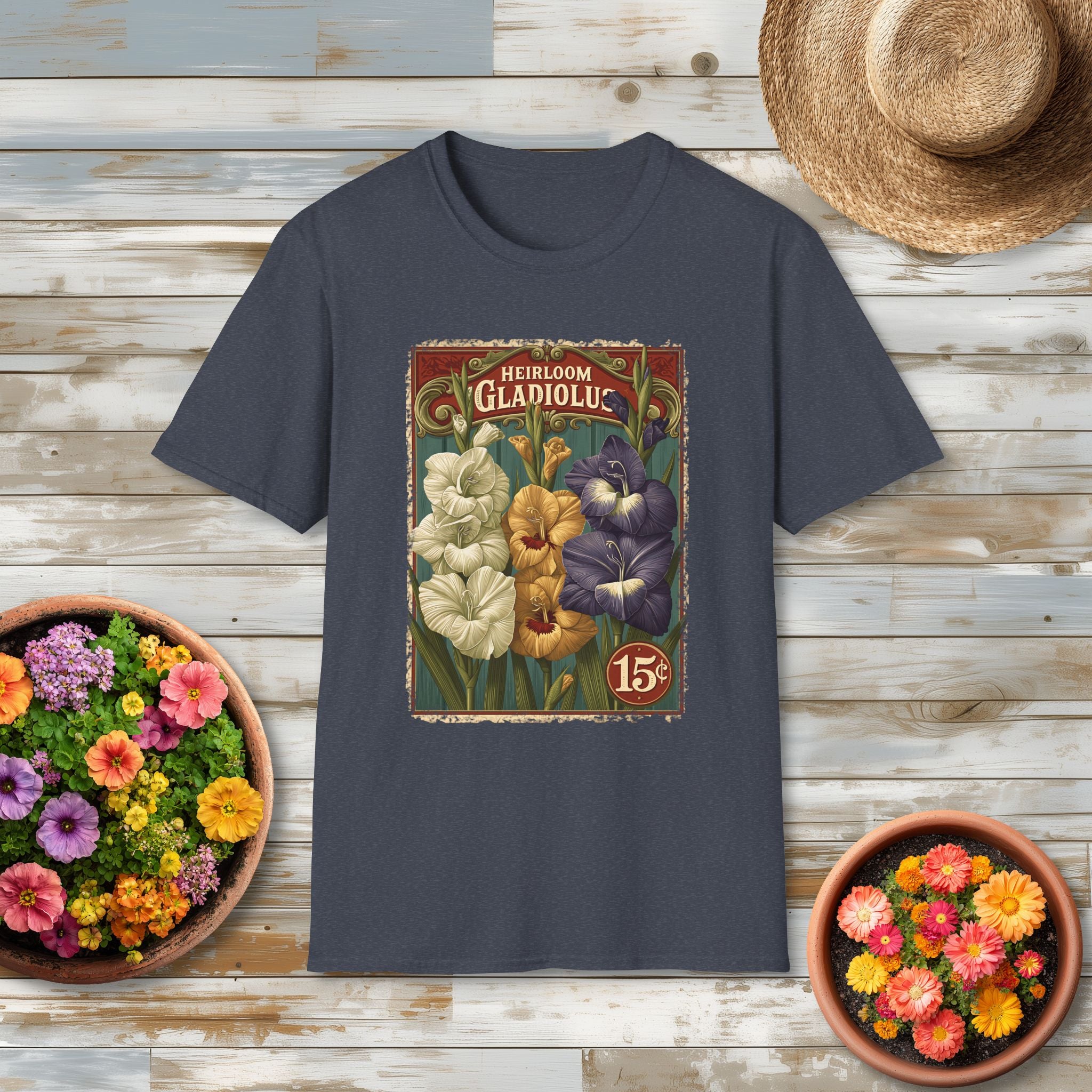 Heirloom Gladiolus Vintage Seed Packet T-Shirt