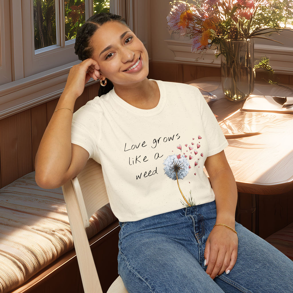 Love Grows Like a Weed Dandelion Tee