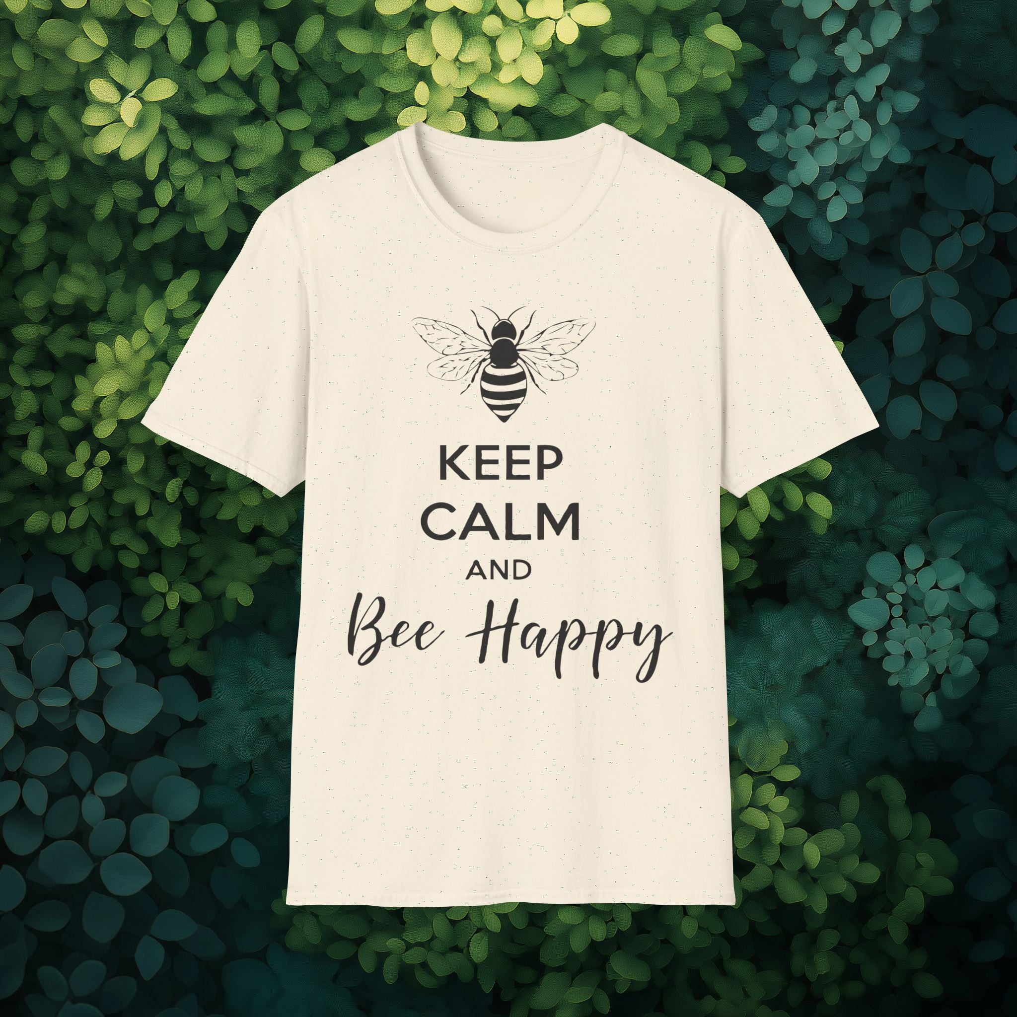 Keep Calm and Bee Happy Motivational T-Shirt