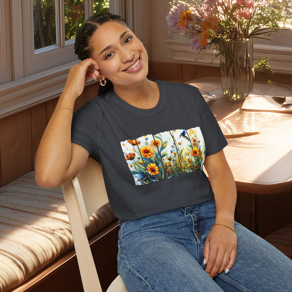 Hummingbird in Wildflowers T-Shirt