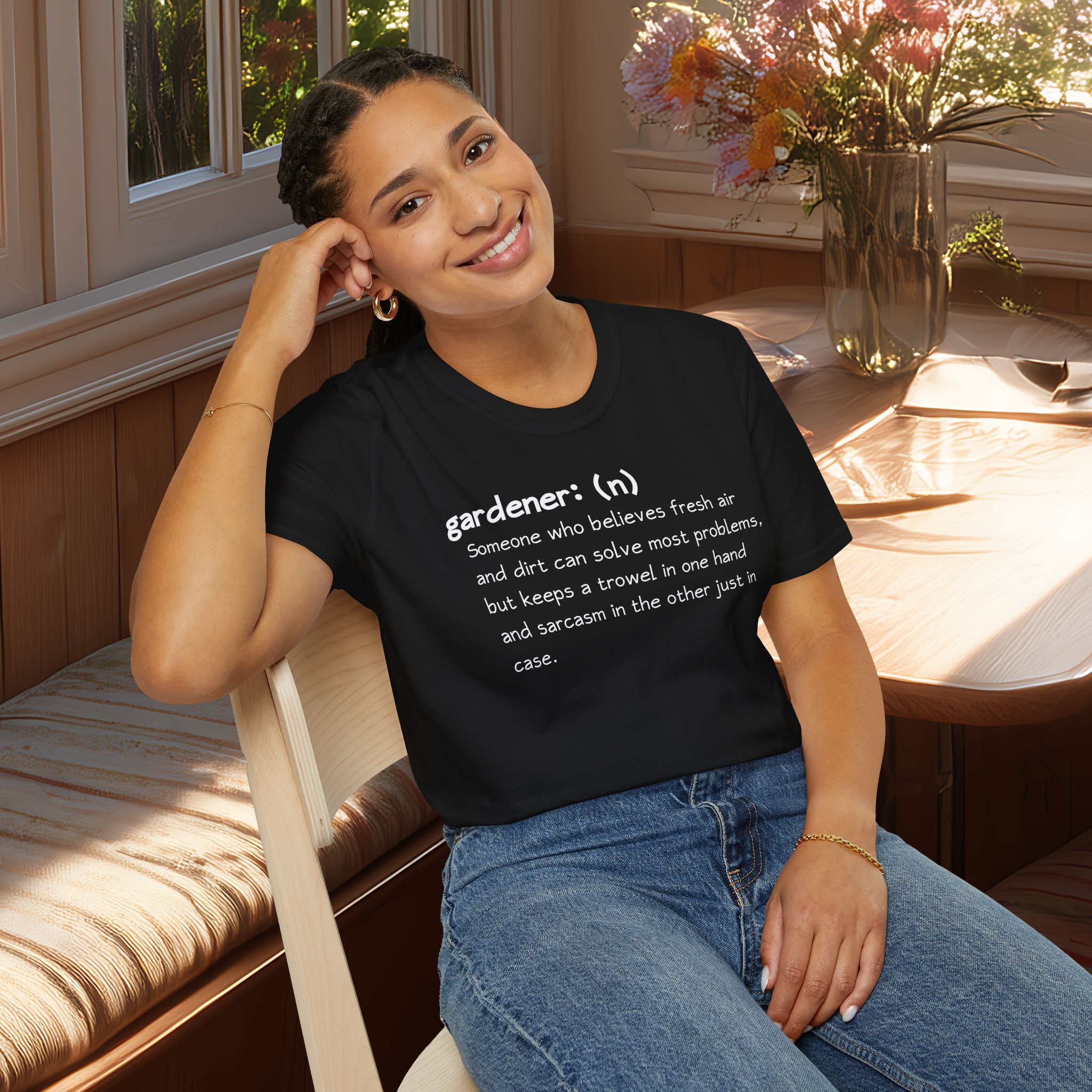 Gardener Definition, Trowel and Sarcasm, Sassy T-Shirt