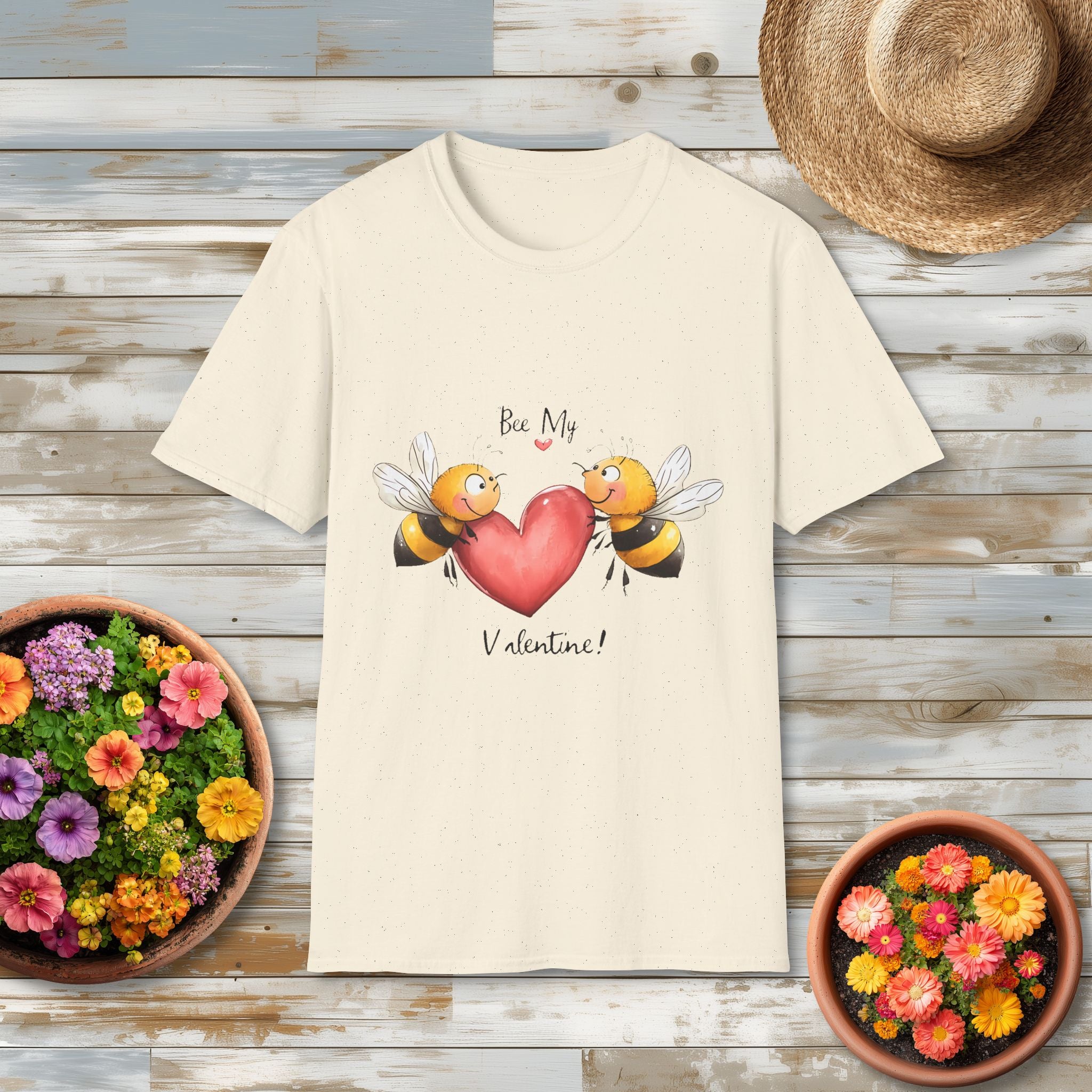 Cute Cartoon Bee My Valentine T-shirt