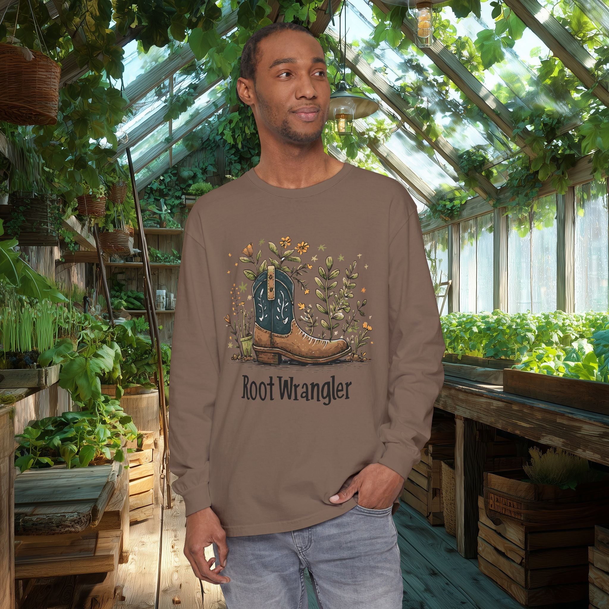 Root Wrangler Western Gardening Long Sleeve T-Shirt