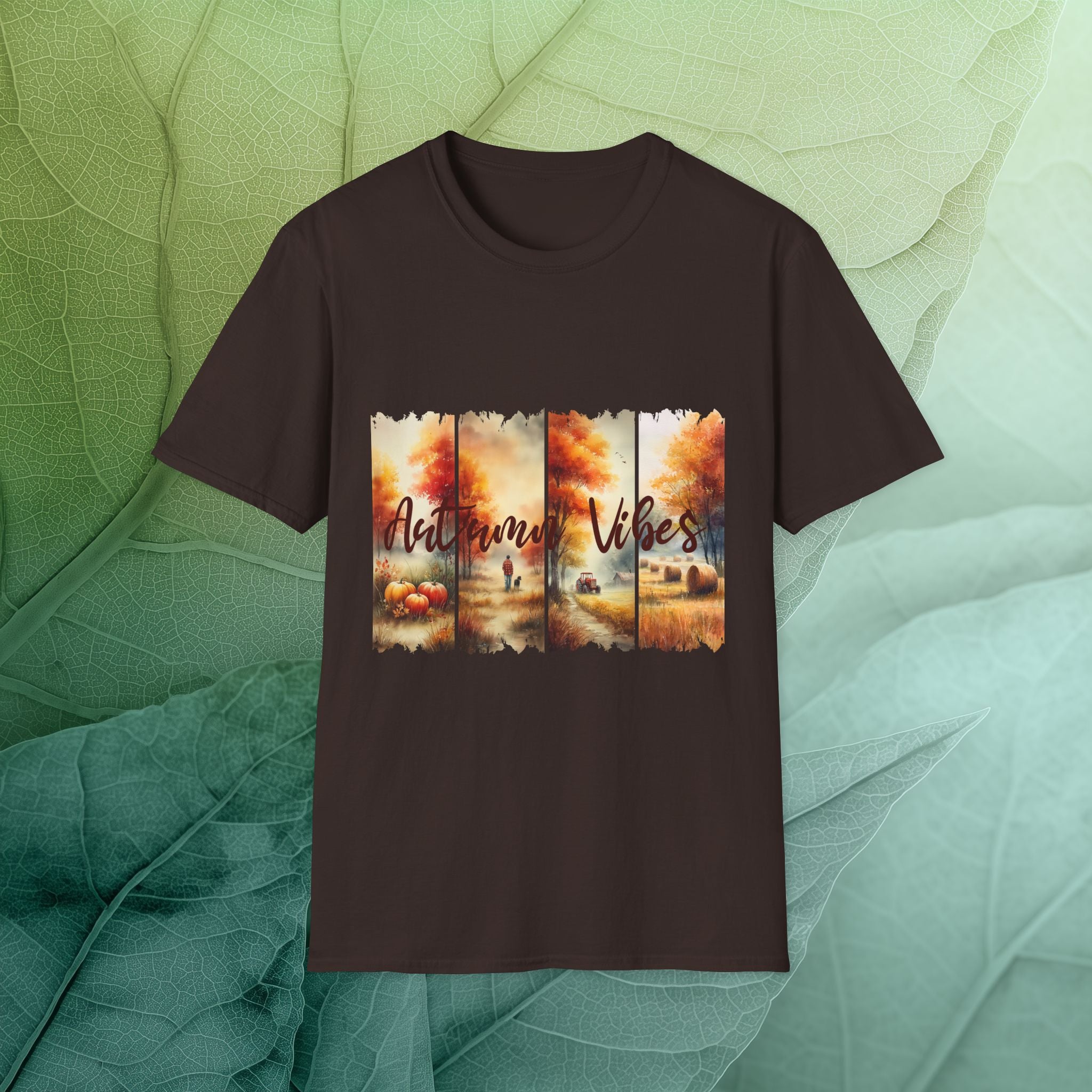 Autumn Vibes Farm Scene T-Shirt