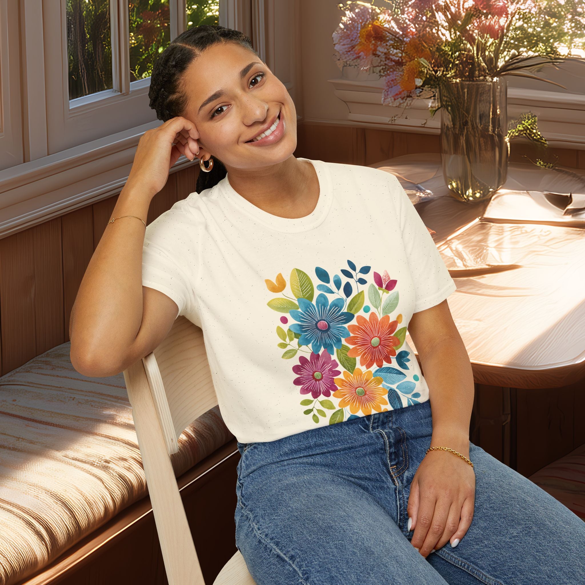 Retro Floral Collage Tee