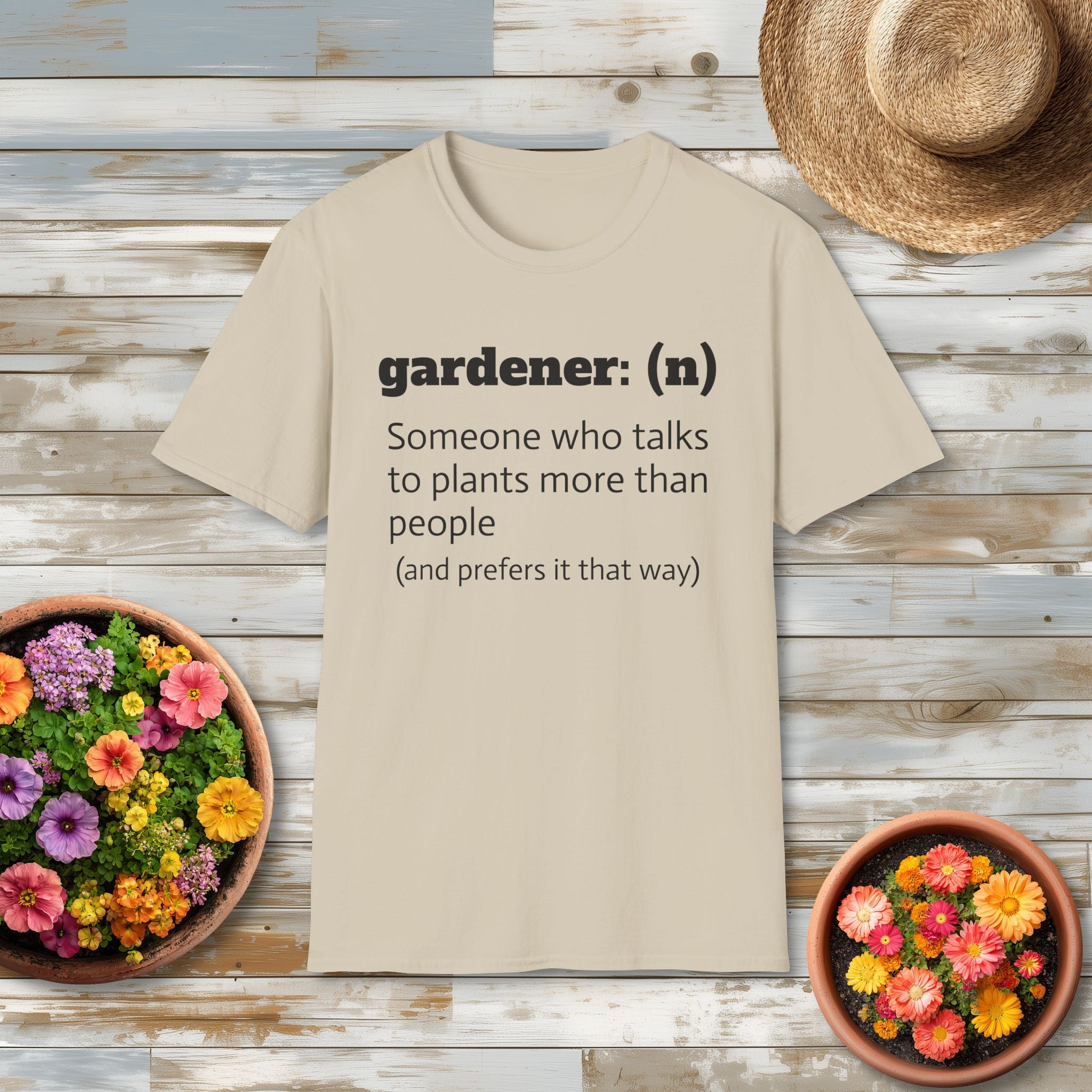 Gardener Definition, Prefers Plants to People T-Shirt