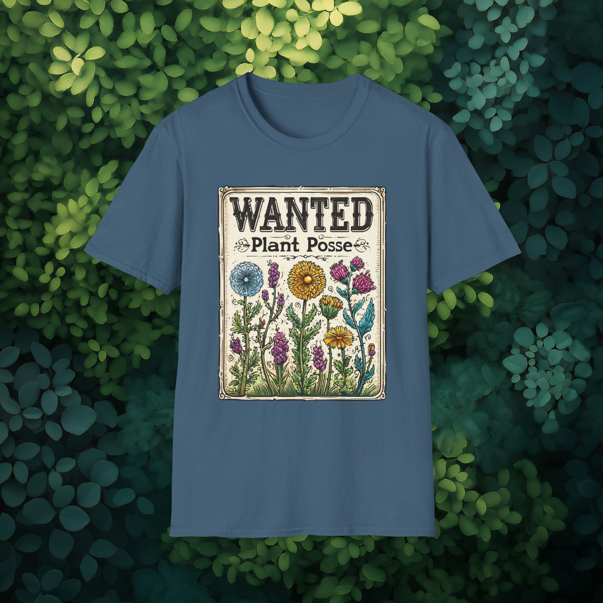 Plant Posse Wanted Poster T-Shirt – Funny Gardening Design