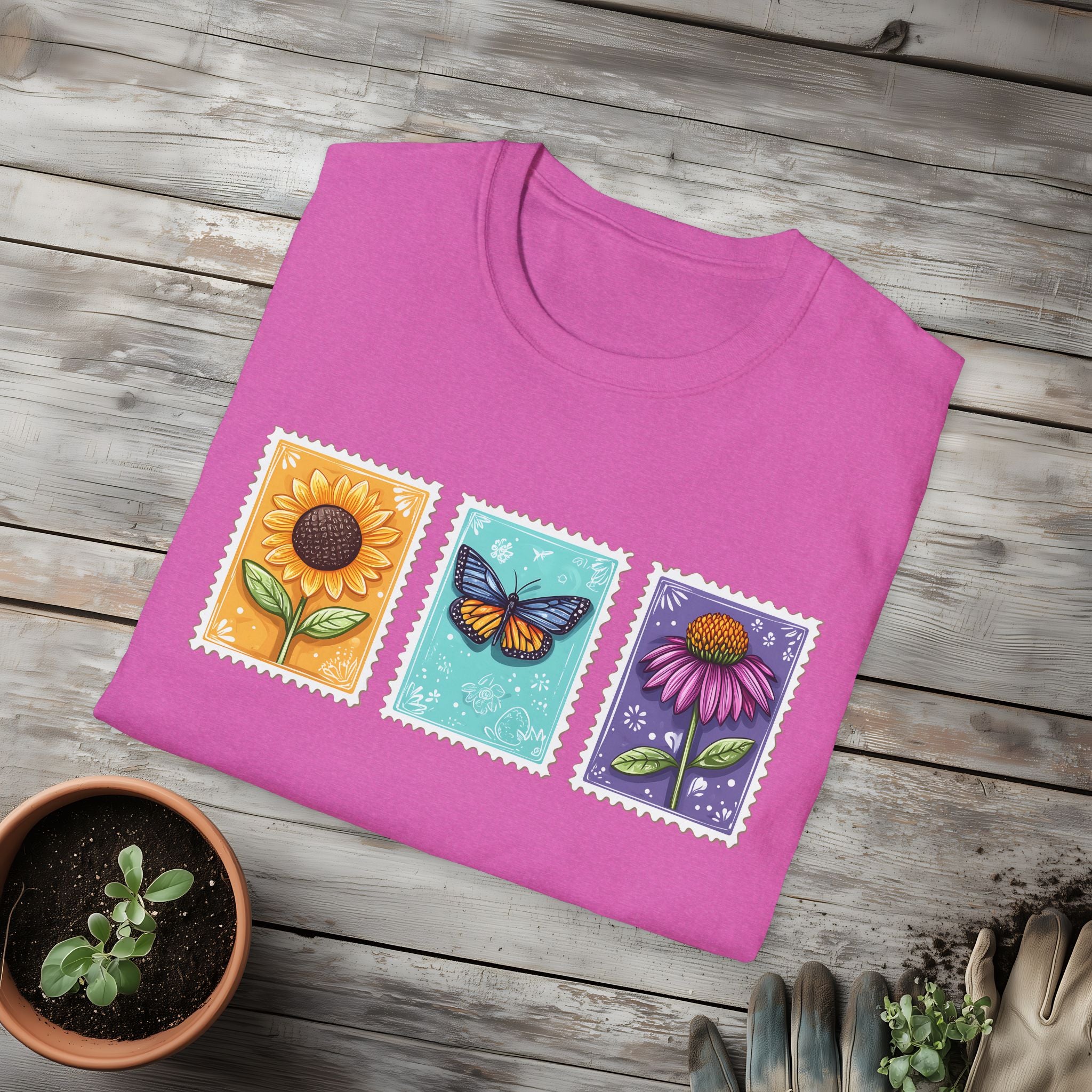 Trio of Floral Postage Stamps T-Shirt