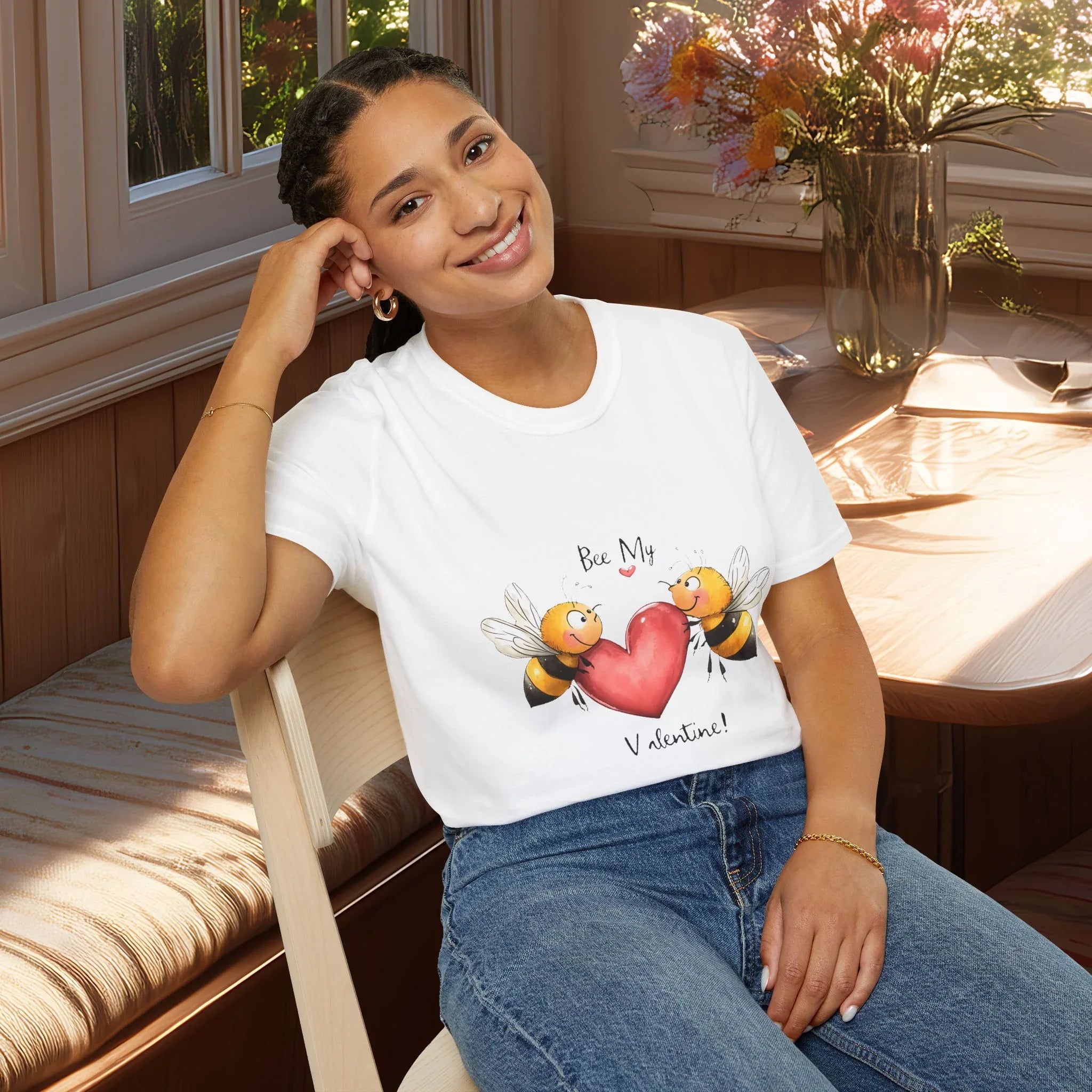 Cute Cartoon Bee My Valentine T-shirt