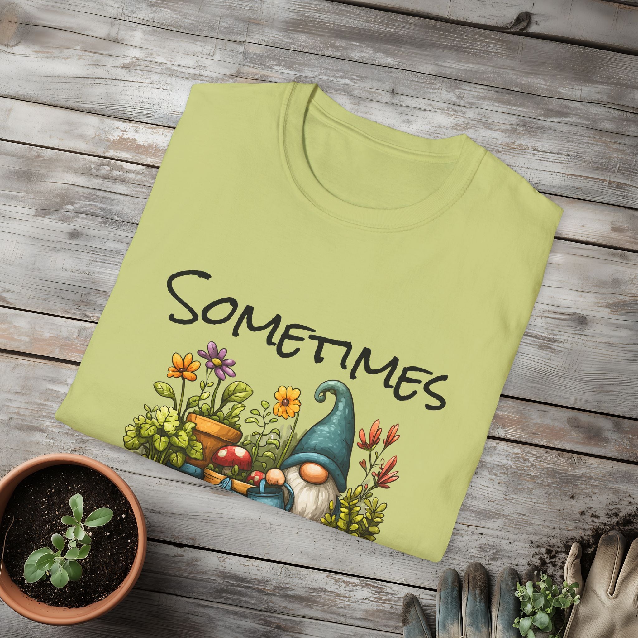 Sometimes I Wet My Plants Garden Gnome T-Shirt
