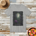 The Gardener Gothic Tarot Rose V-Neck T-Shirt