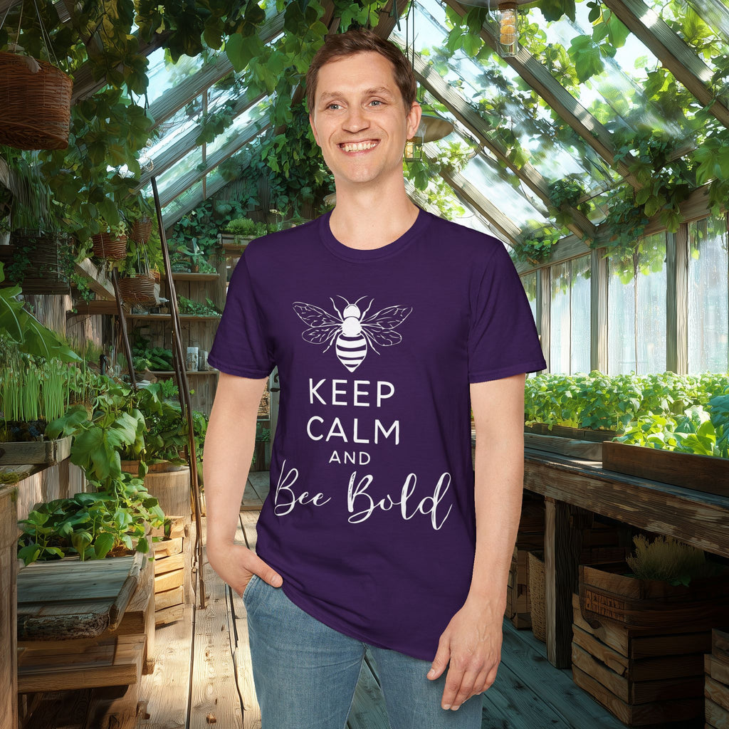Keep Calm and Bee Bold T-Shirt for Bee and Nature Lovers