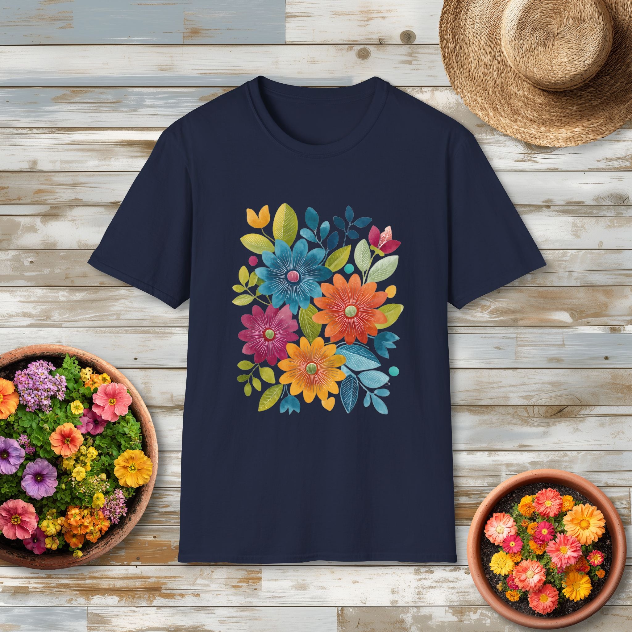Retro Floral Collage Tee