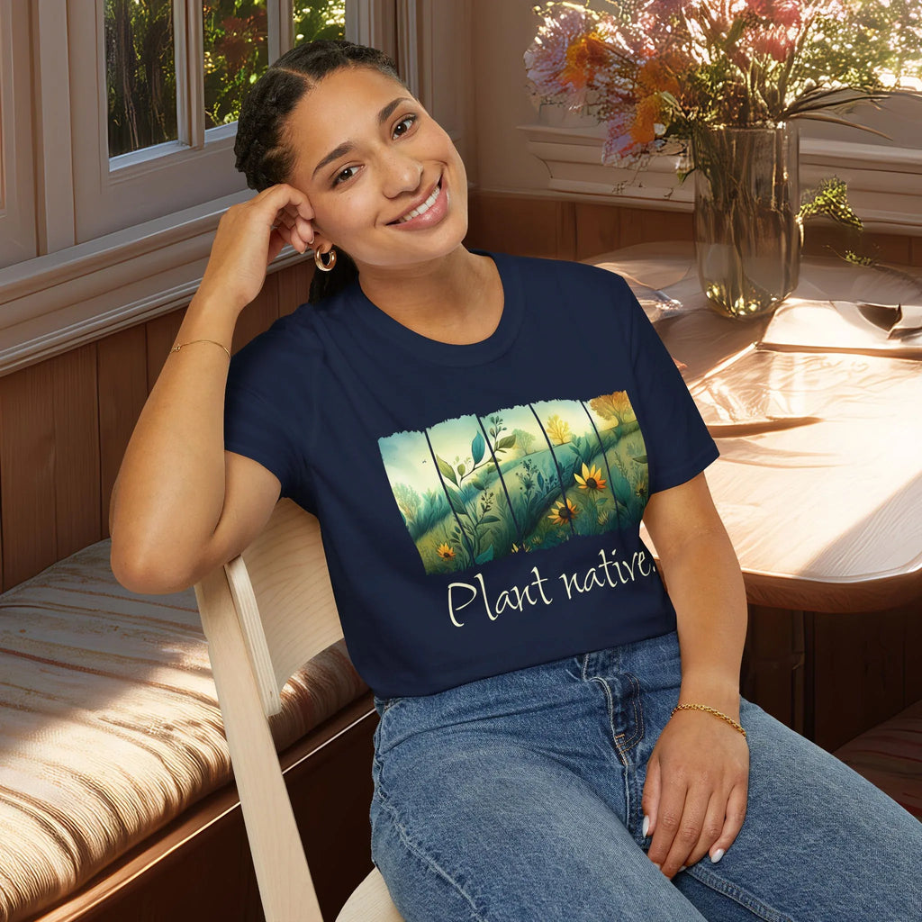 Plant Native Sunflower T-Shirt for Gardeners