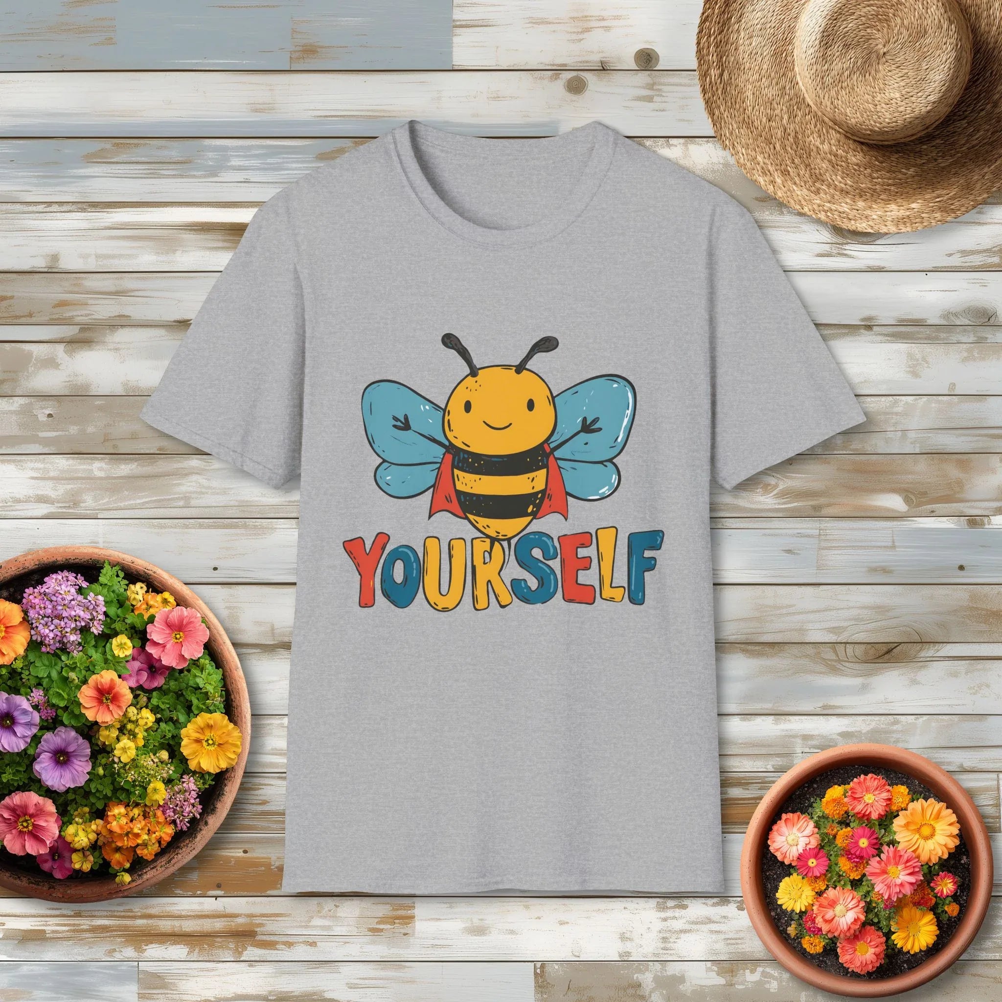 Cartoon Superhero Bee Yourself T-Shirt