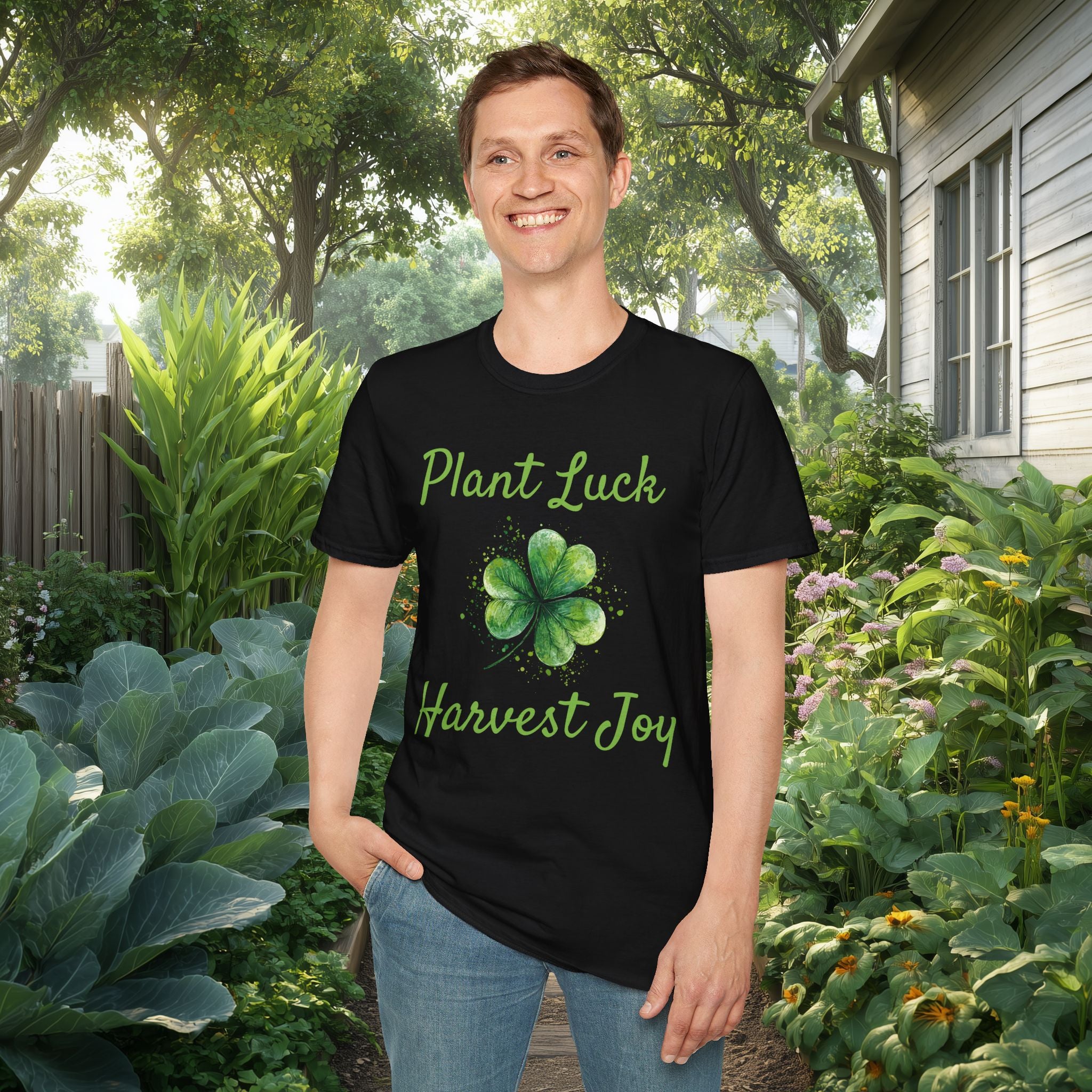 Plant Luck Harvest Joy Shamrock T-Shirt