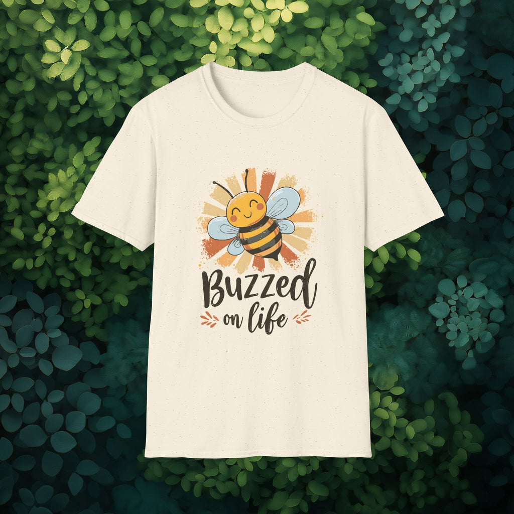 Buzzed on Life Honey Bee T-shirt for Nature Lovers
