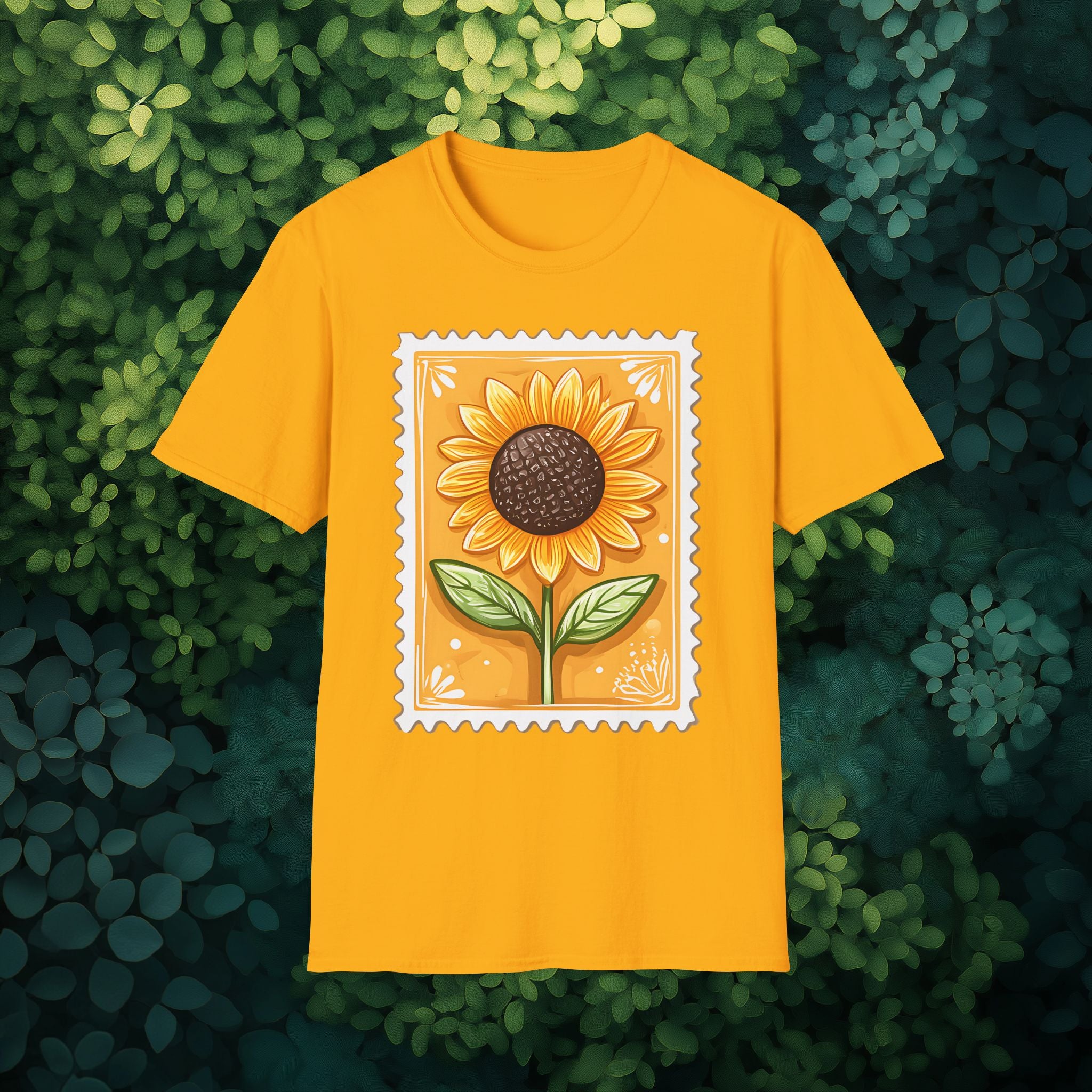 Sunflower Postage Stamp T-Shirt