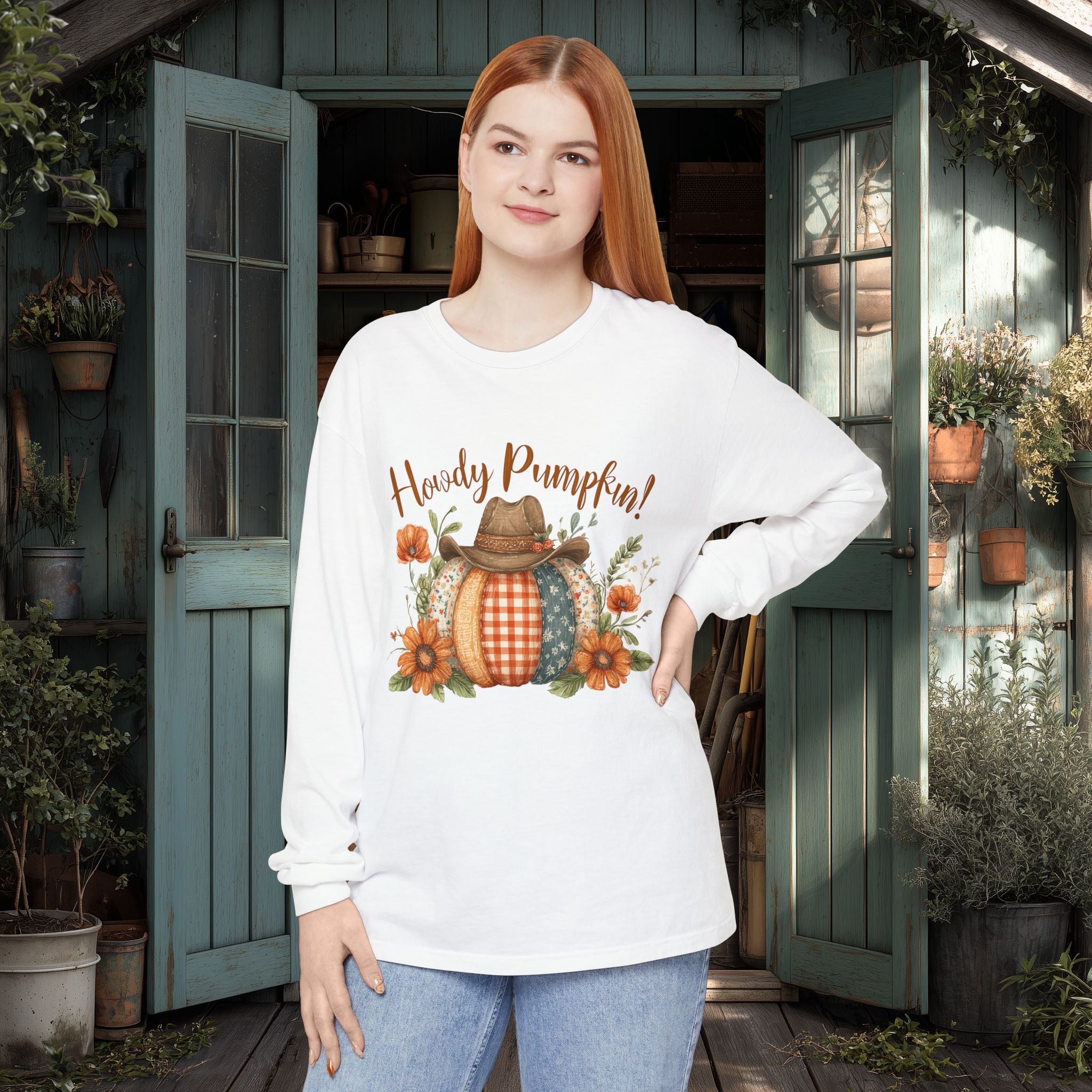 Howdy Pumpkin Long Sleeve Tee