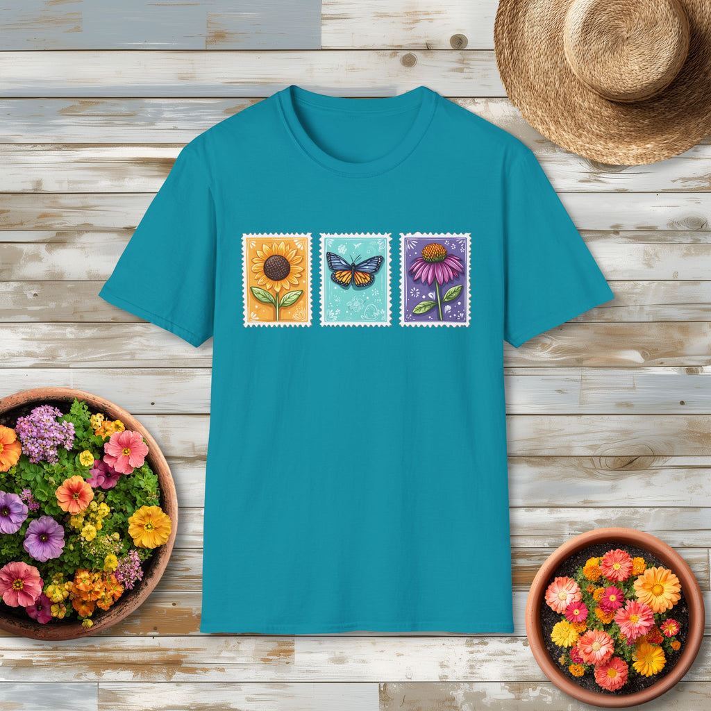 Trio of Floral Postage Stamps T-Shirt