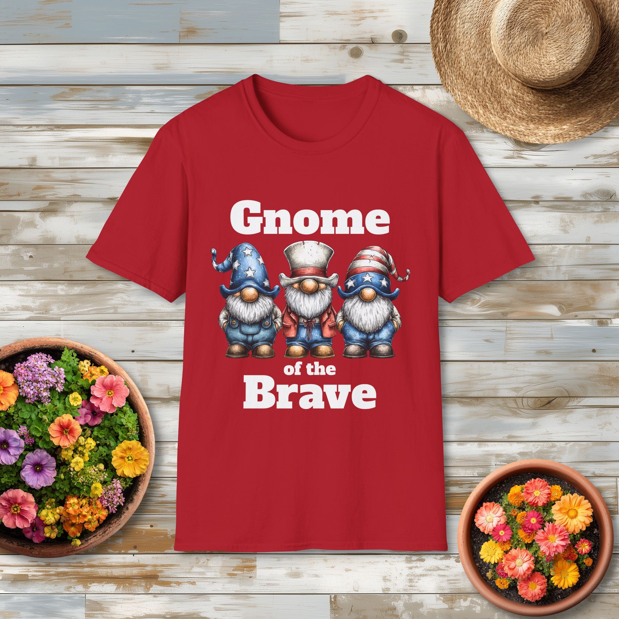 Patriotic Gnome of the Brave USA T-Shirt