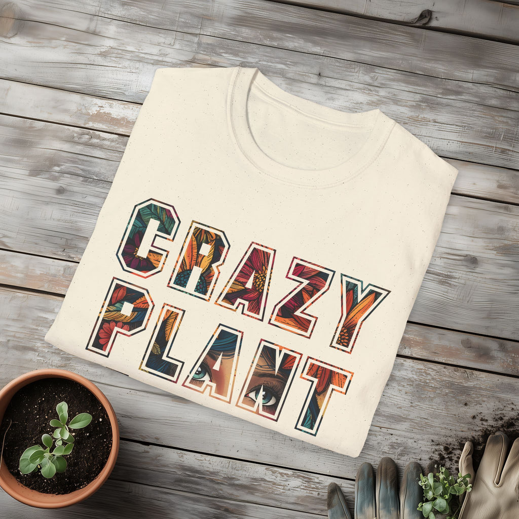 Boho Crazy Plant Lady T-Shirt for  Backyard Gardeners