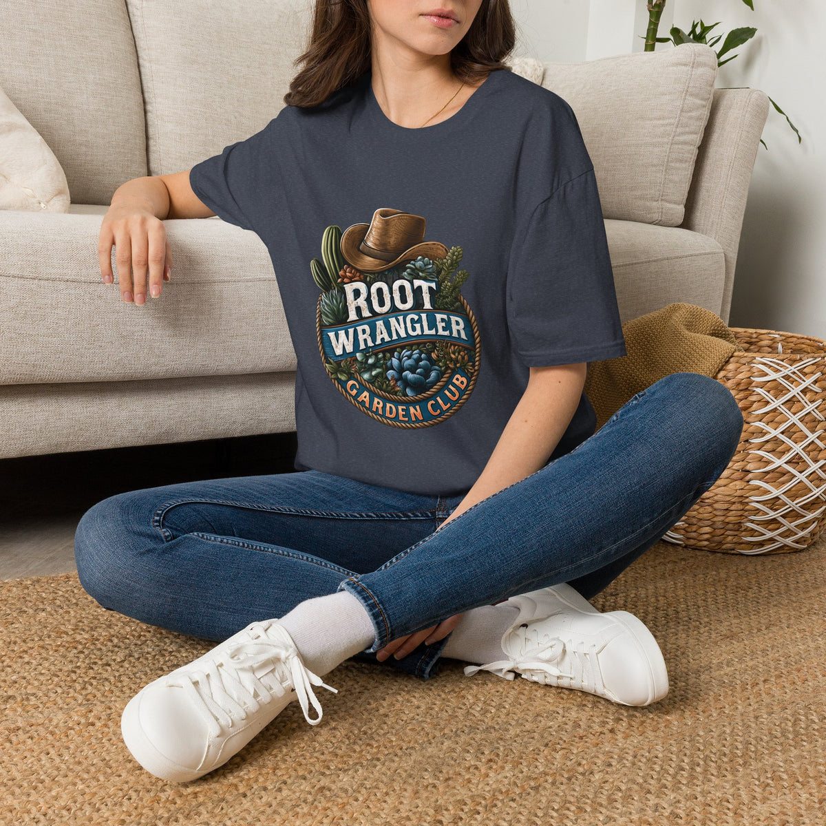 Retro Western Root Wrangler Garden Club T-Shirt