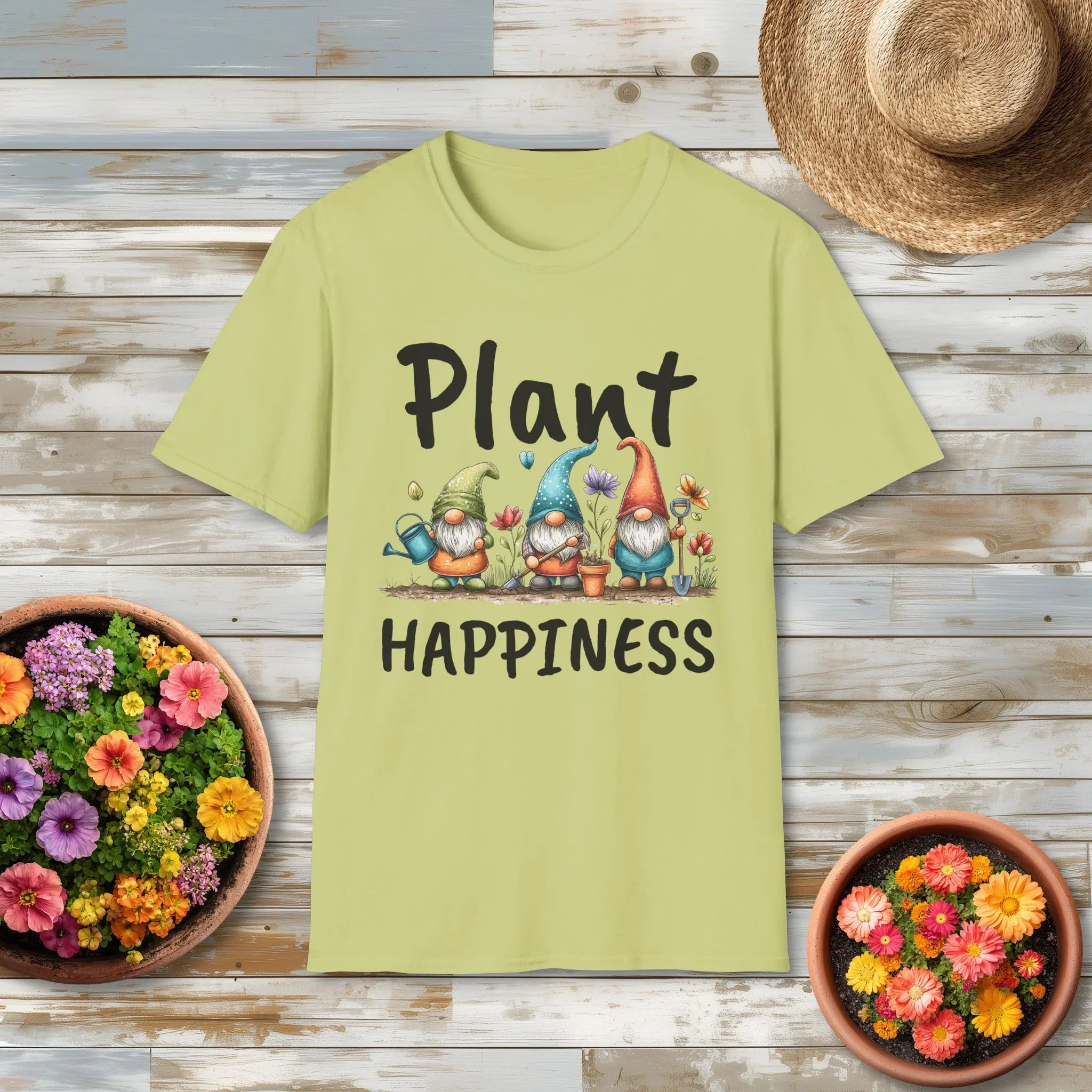 Plant Happiness Garden Gnome Trio T-Shirt