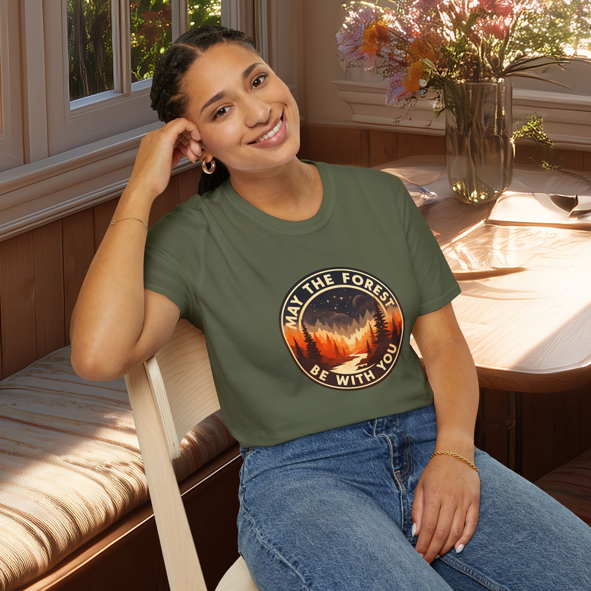 May the Forest Be With You Retro Sci-Fi Forest Shirt